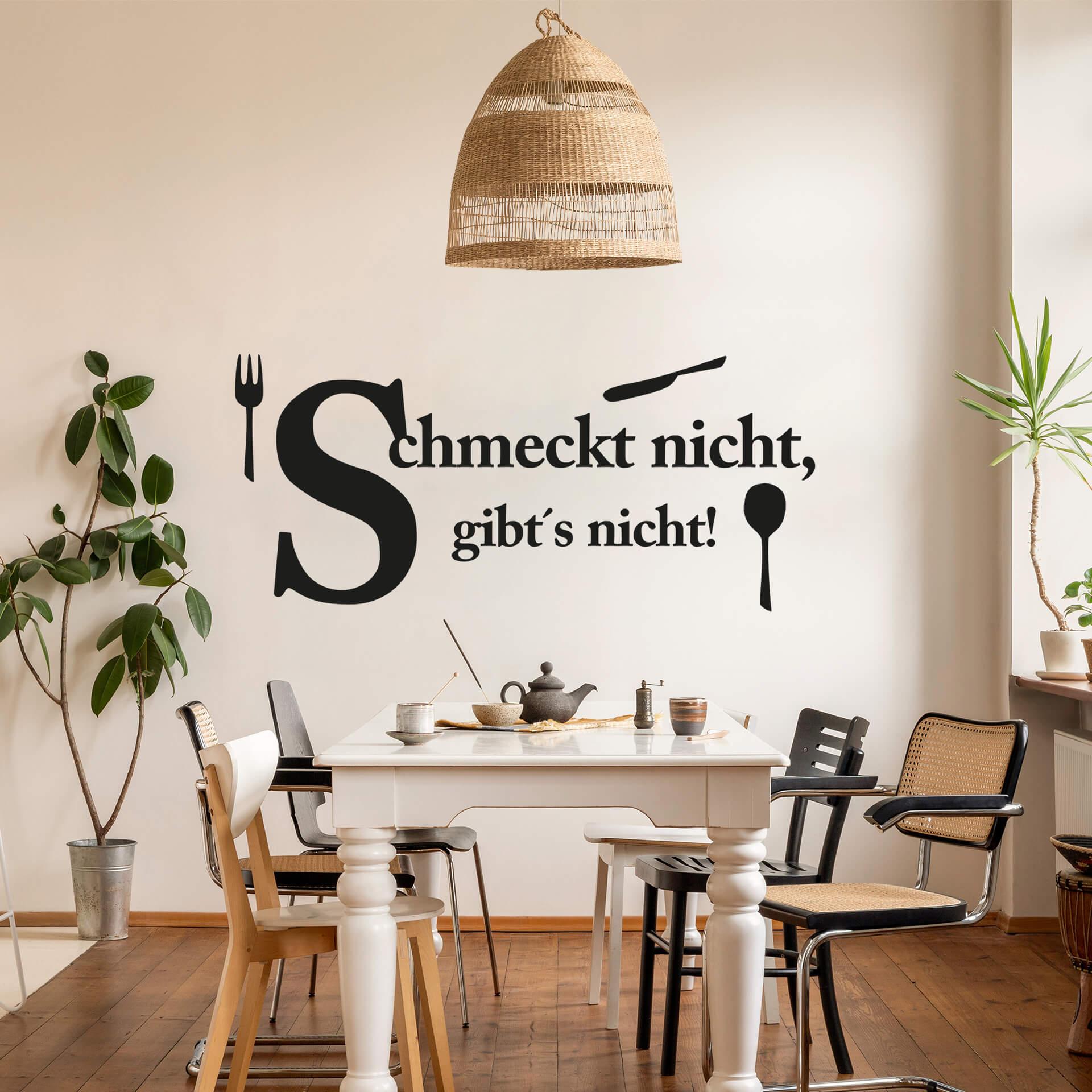 Wandtattoo Schmeckt nicht gibt's nicht 3
