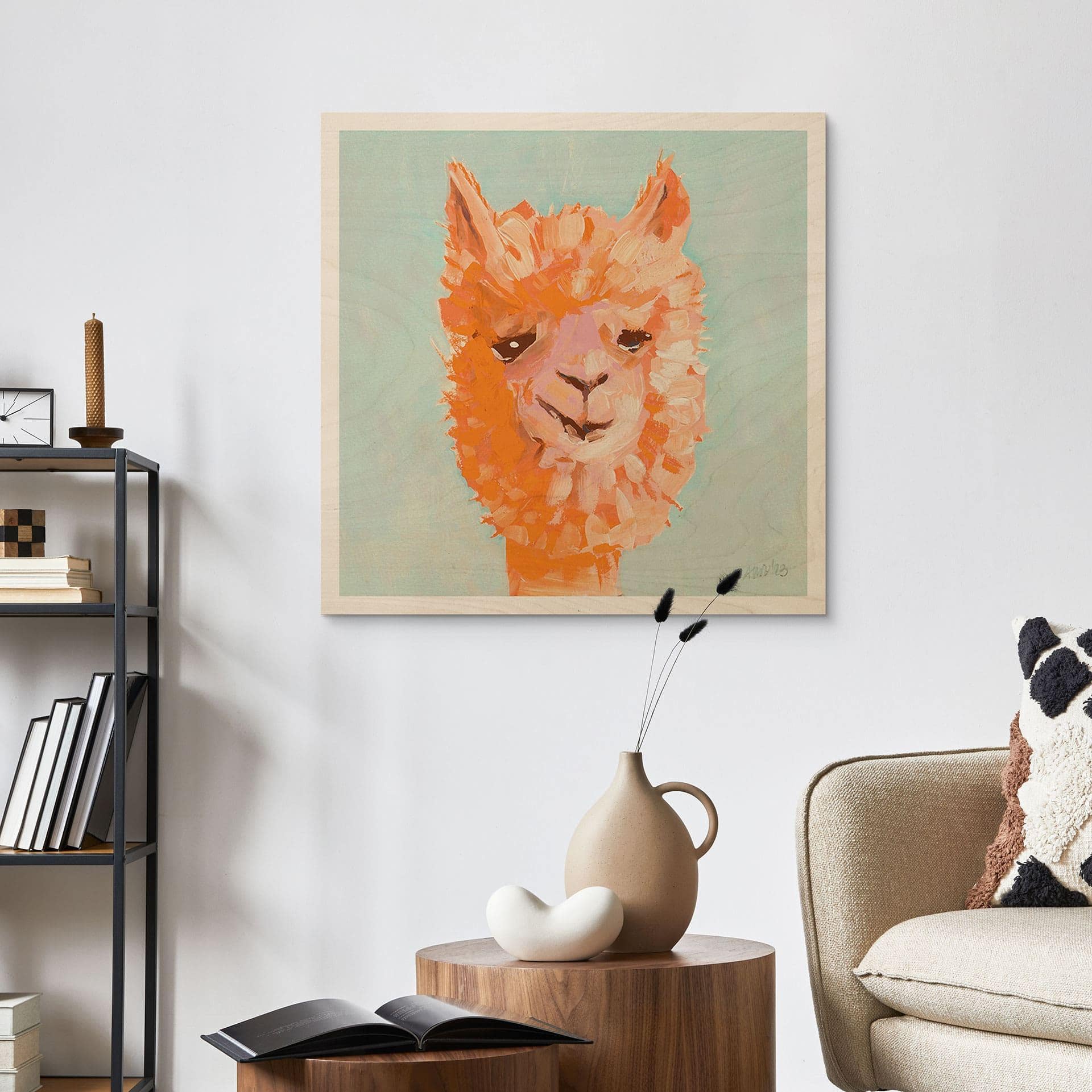 Billede af træ Orange Alpaca - Zwara - Square