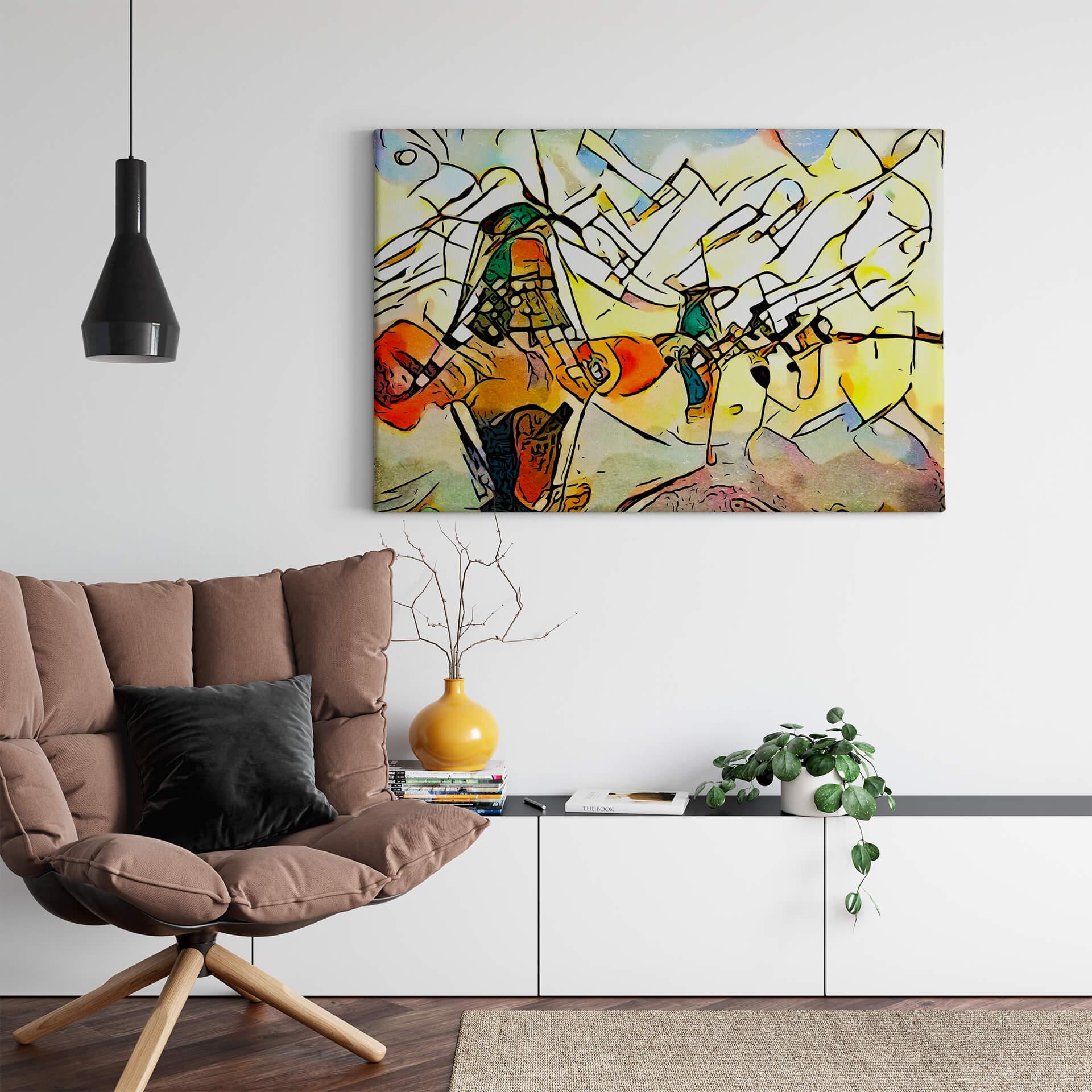 Obraz na płótnie Zamart - Kandinsky spotyka holenderskie wiatraki