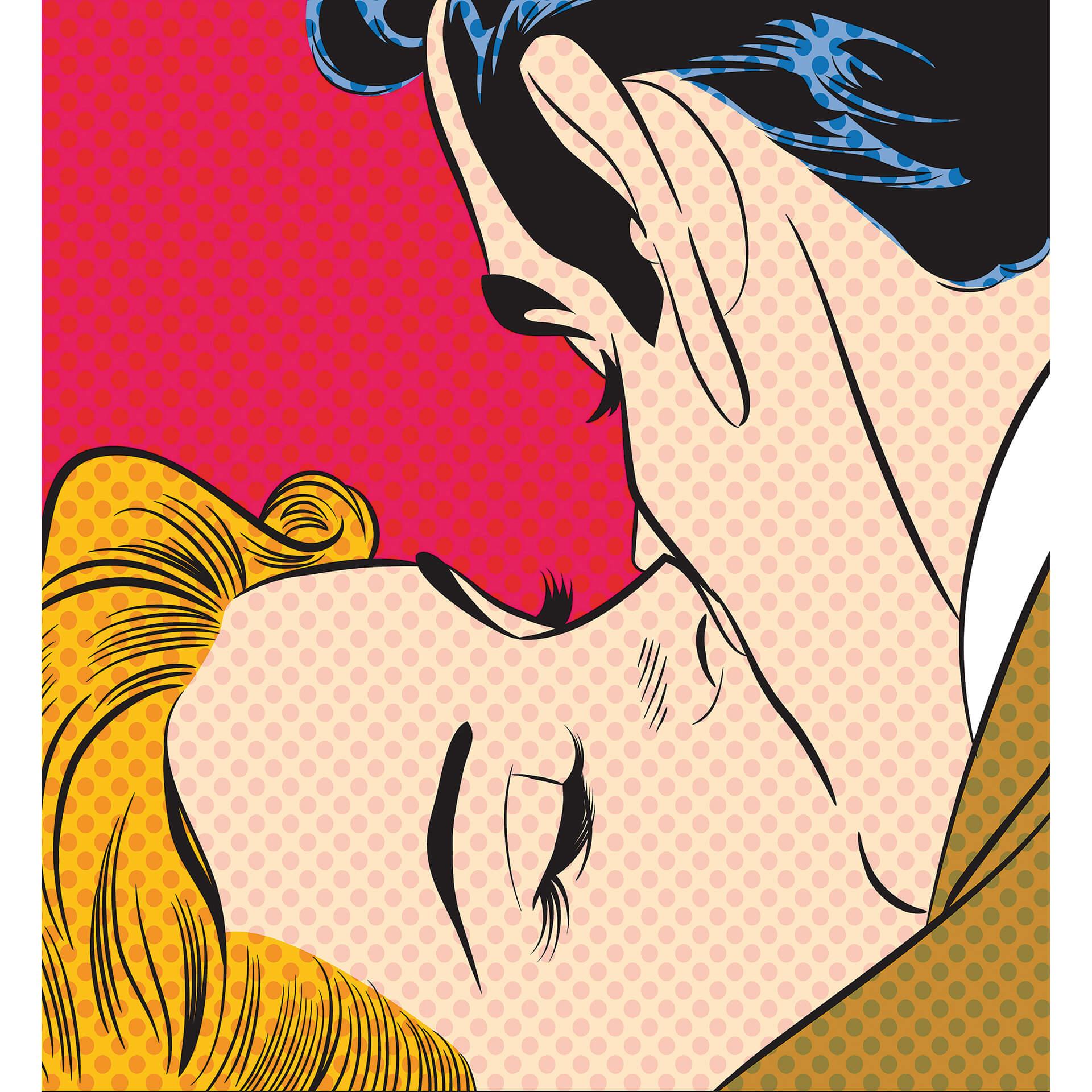 Fotobehang The Kissing Couple