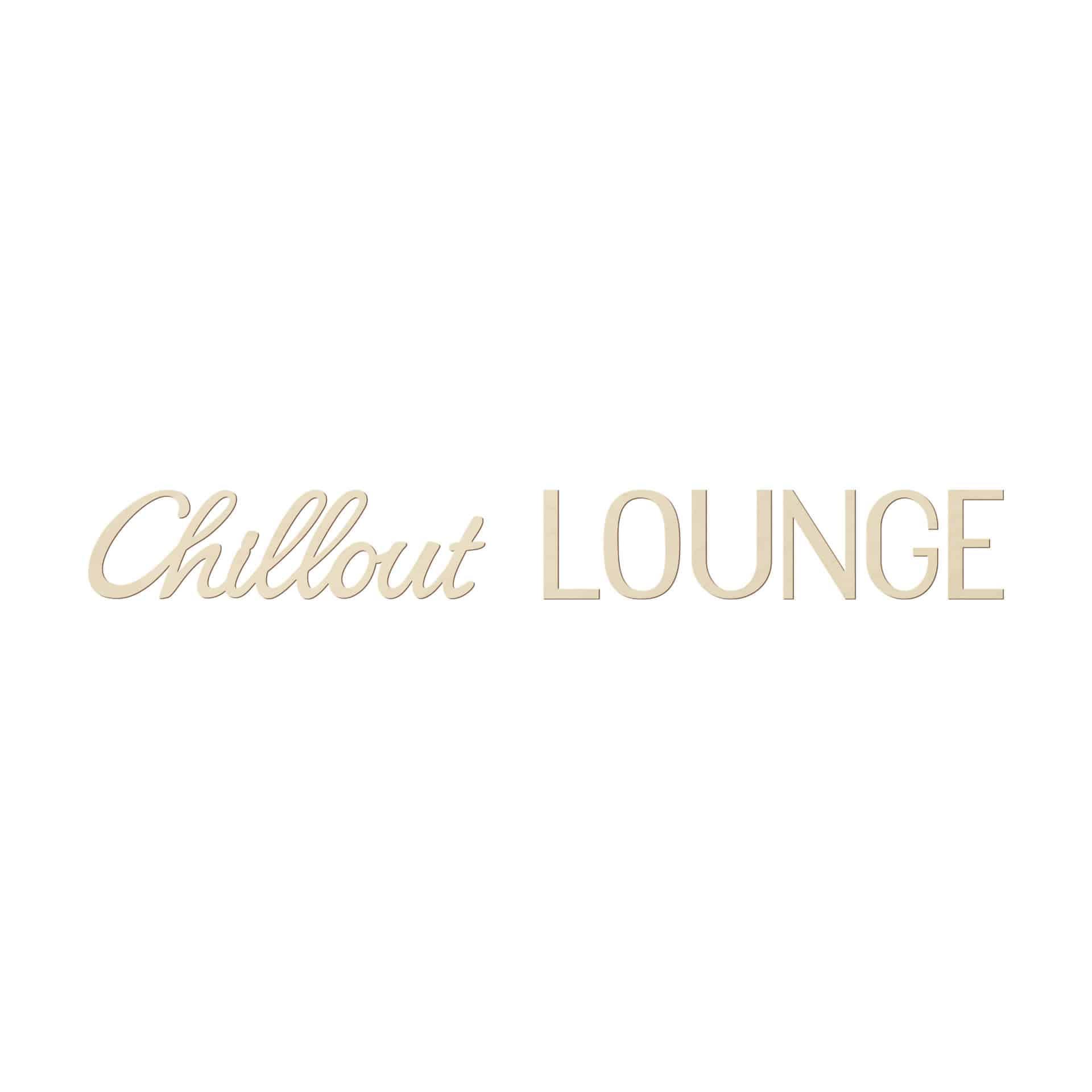 Letras de madera moderno chillout lounge de madera de álamo