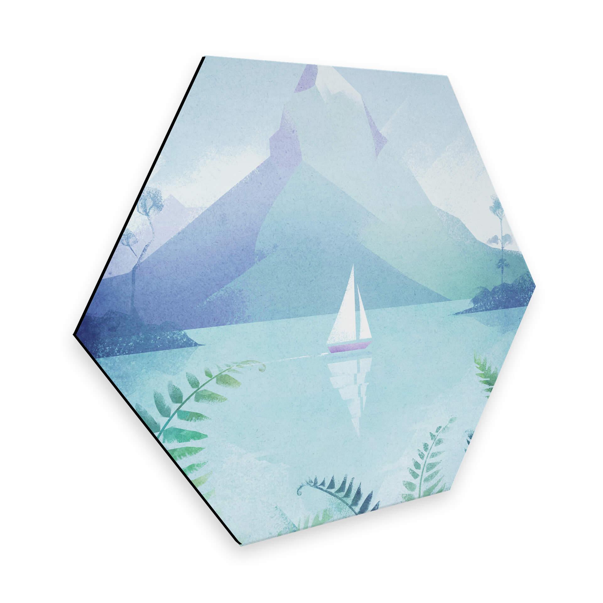 Hexagon - Alu-Dibond - Rivers - New Zealand
