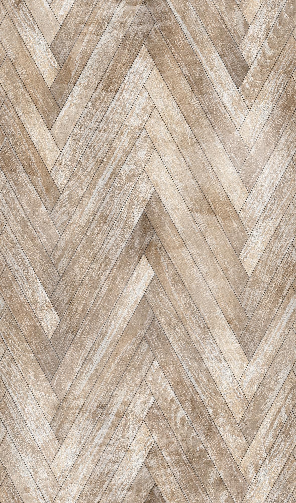 Visgraatmotief hout bruin behang met houteffect 2,70 x 1,59 m