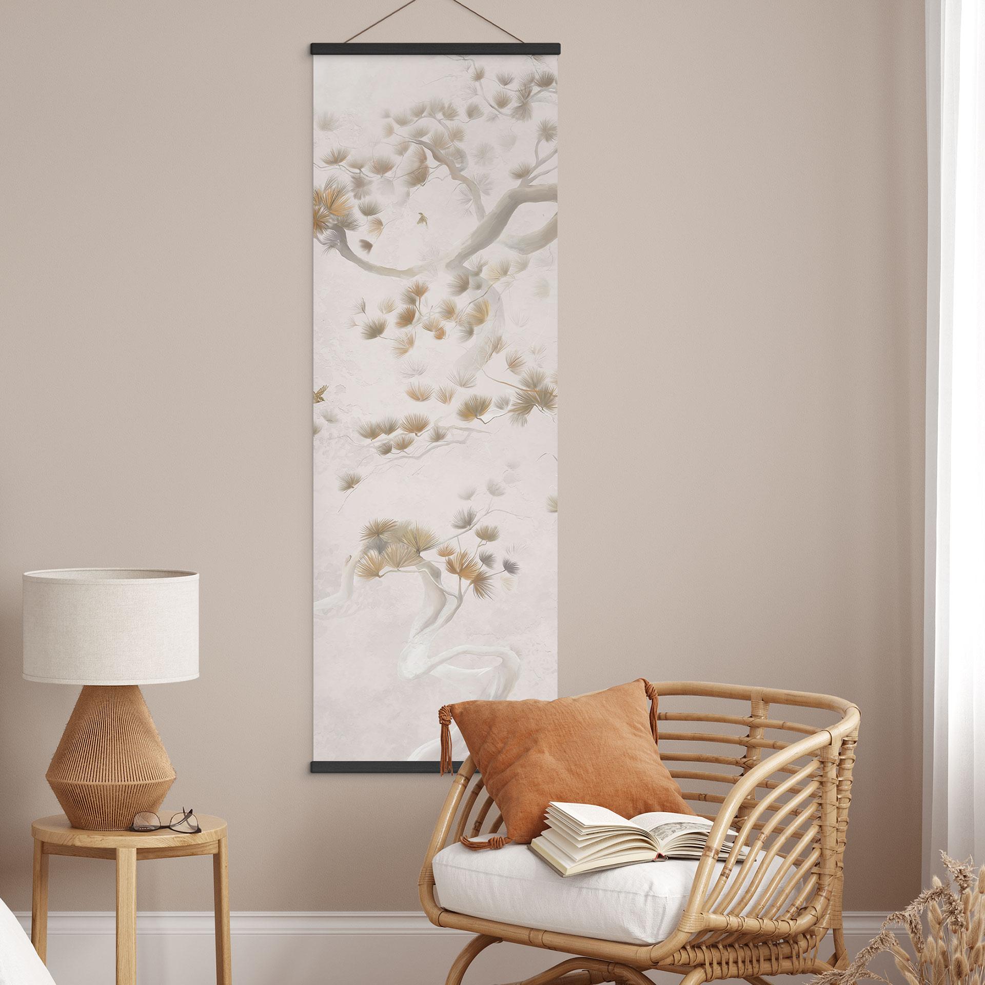 Stoffbild Elegante Kiefer im asiatischen Stil - Ms Tiff - Panorama