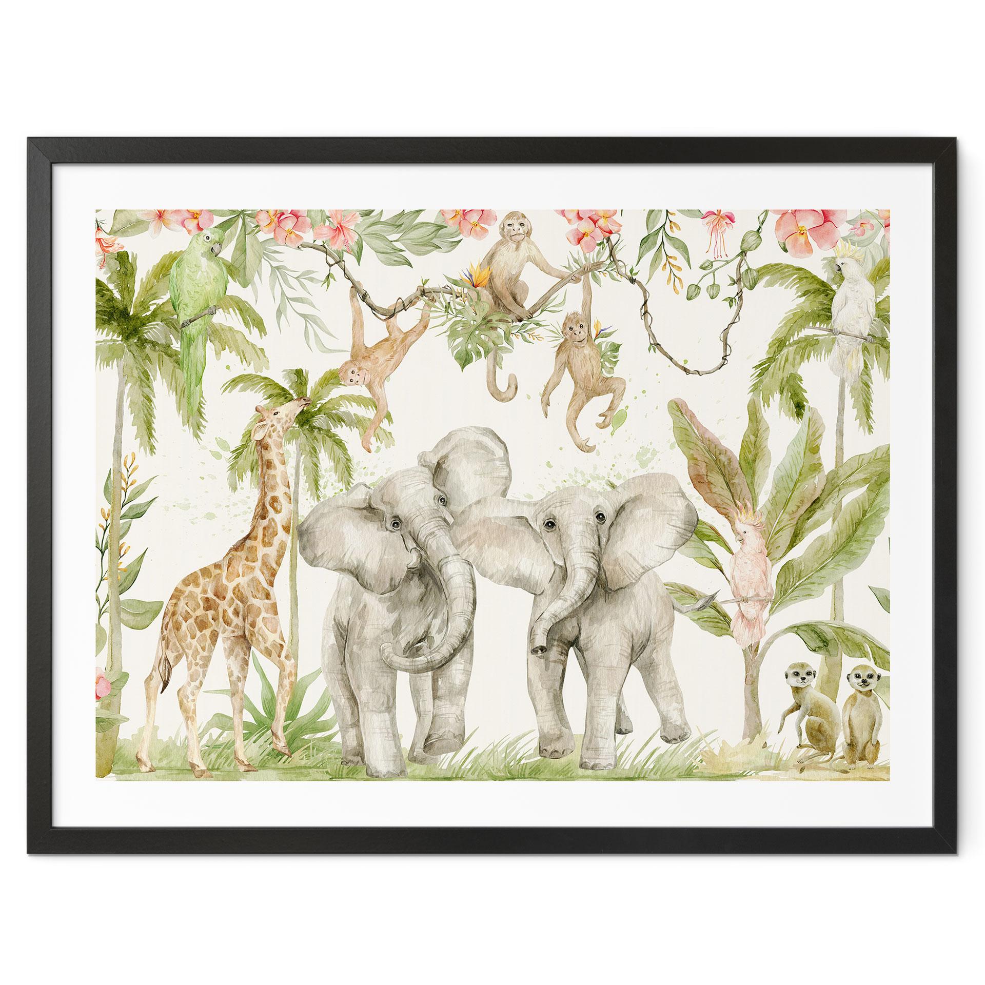 Plakat Dyr i den tropiske jungle - UN Designs