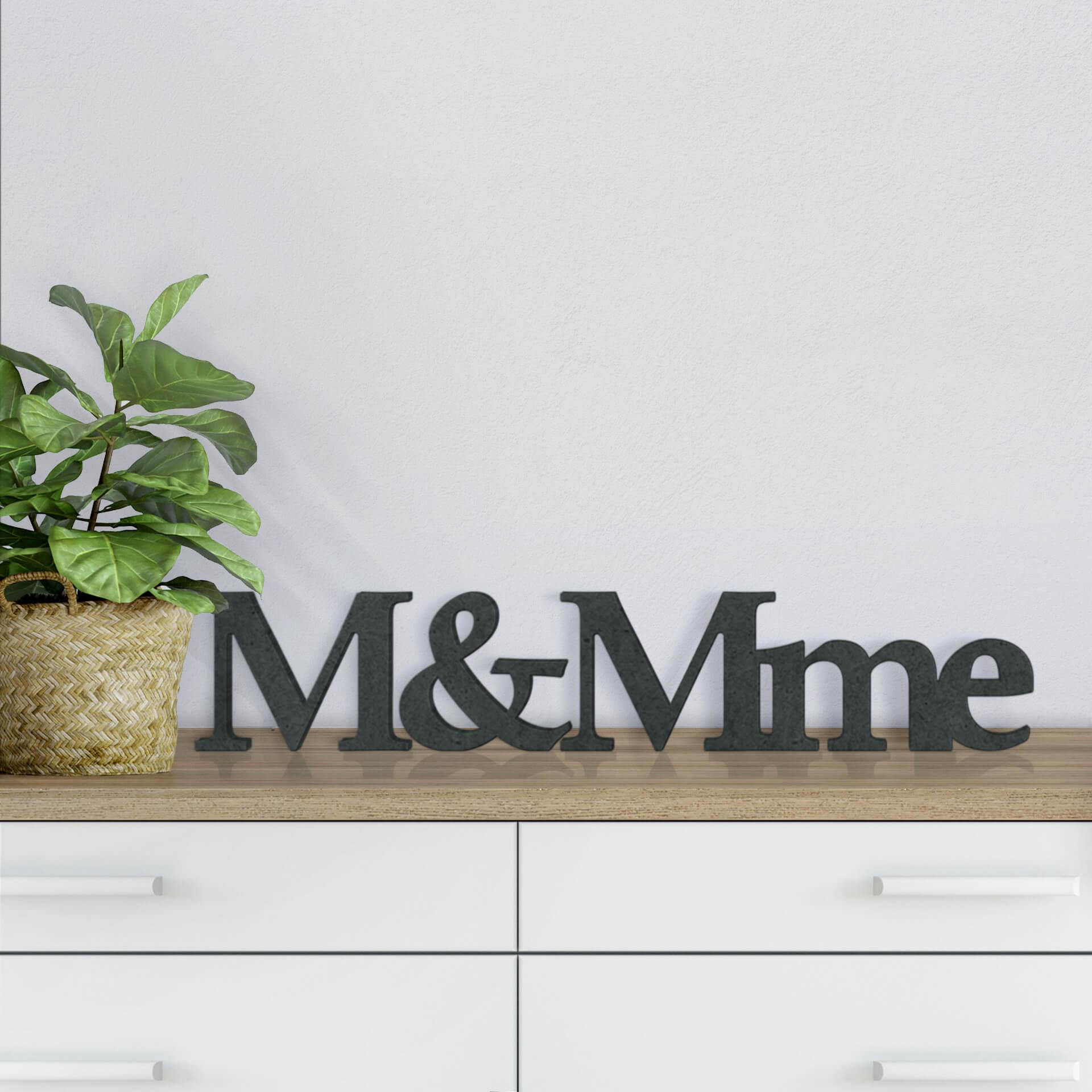 MDF bogstaver - M&Mme