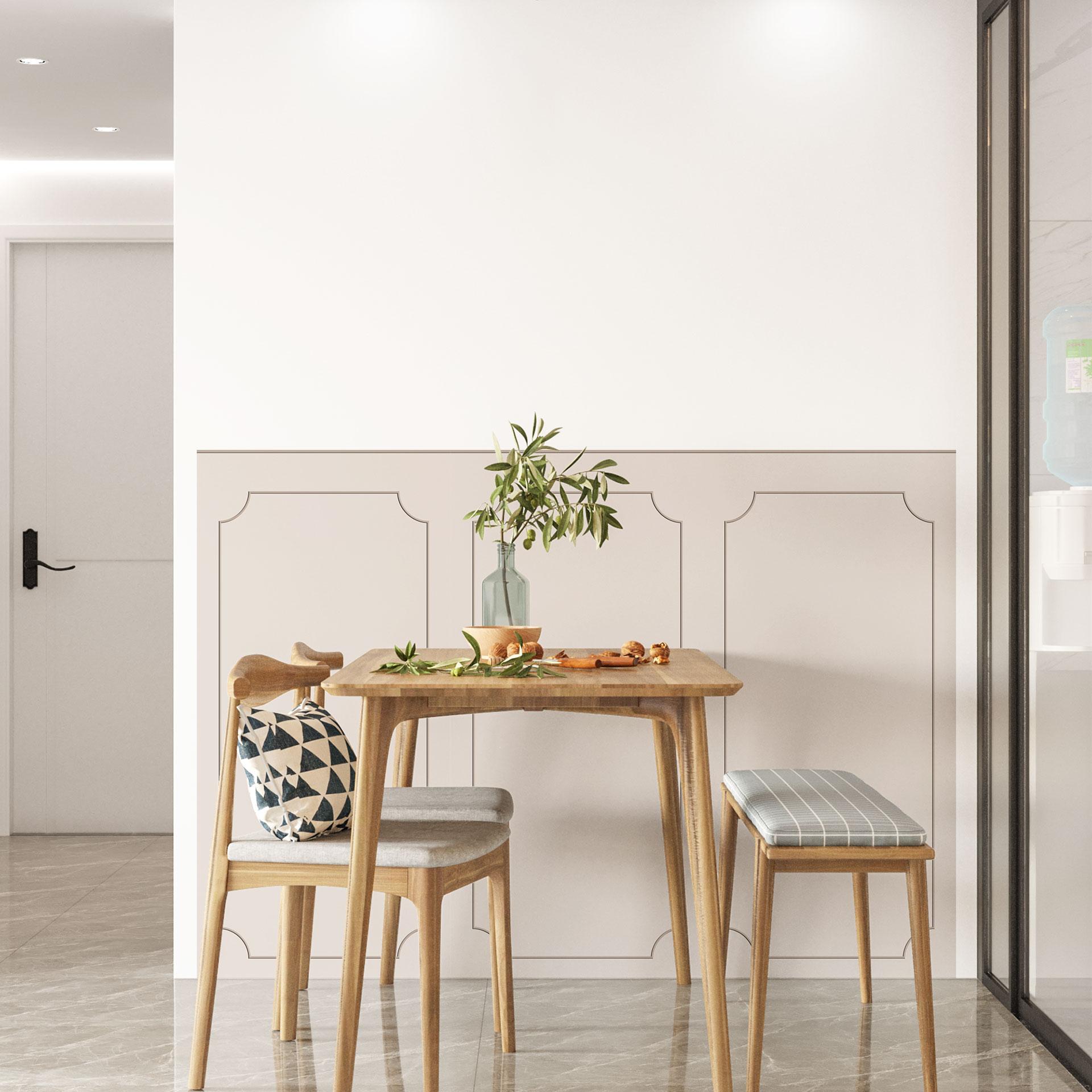 Wandpanelen Wandbekleding beige met sierbiesoptiek