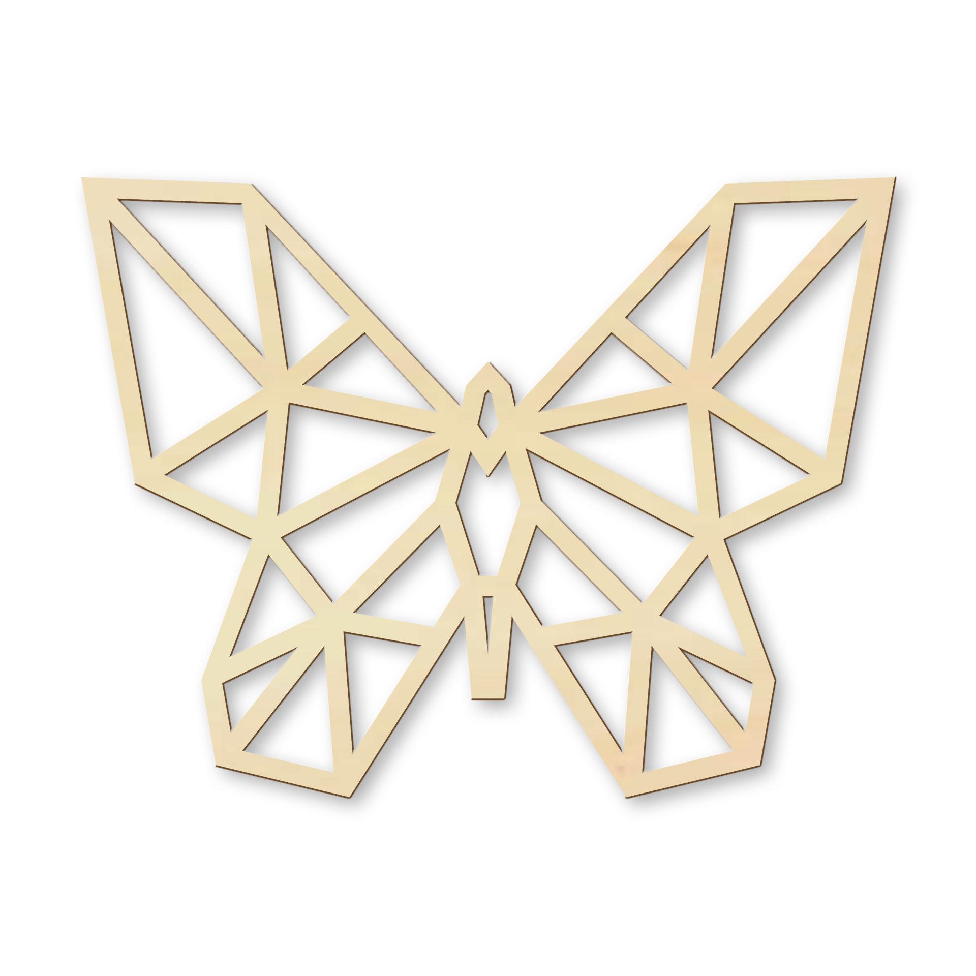 Decoro in legno origami - Farfalla