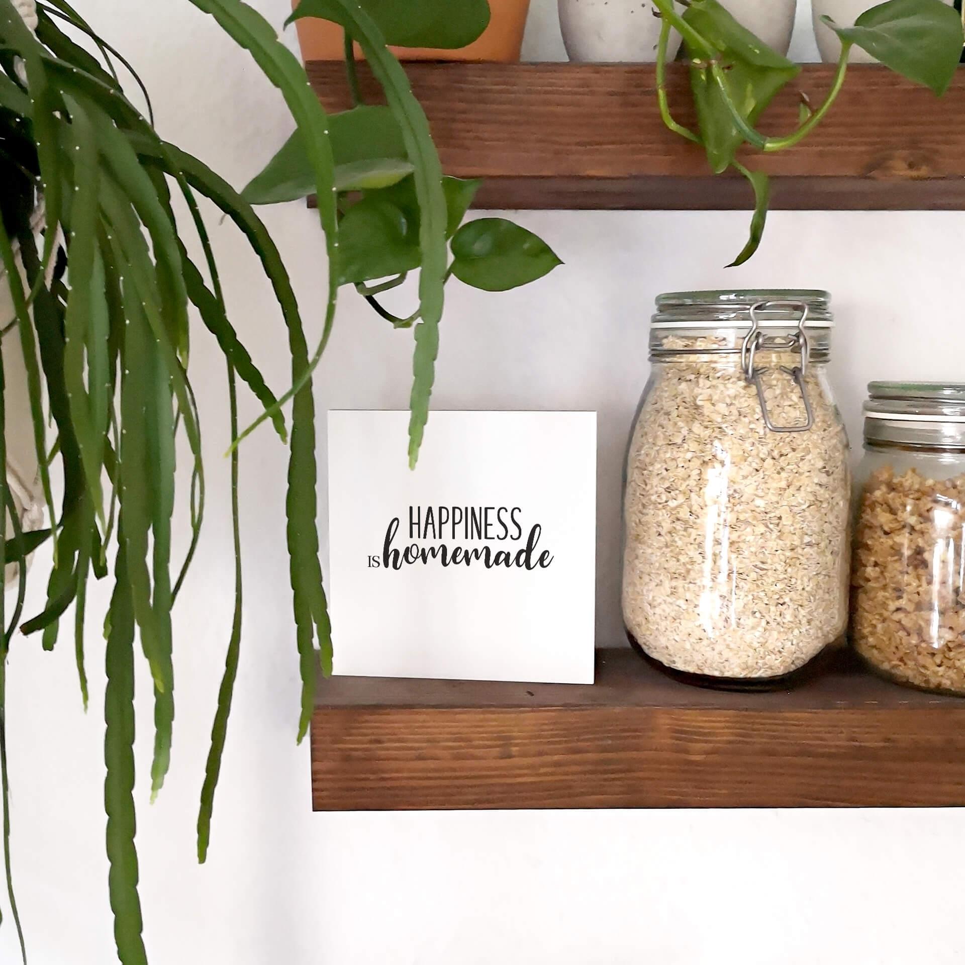 Houten Decoratieblok - Happiness is Homemade 02