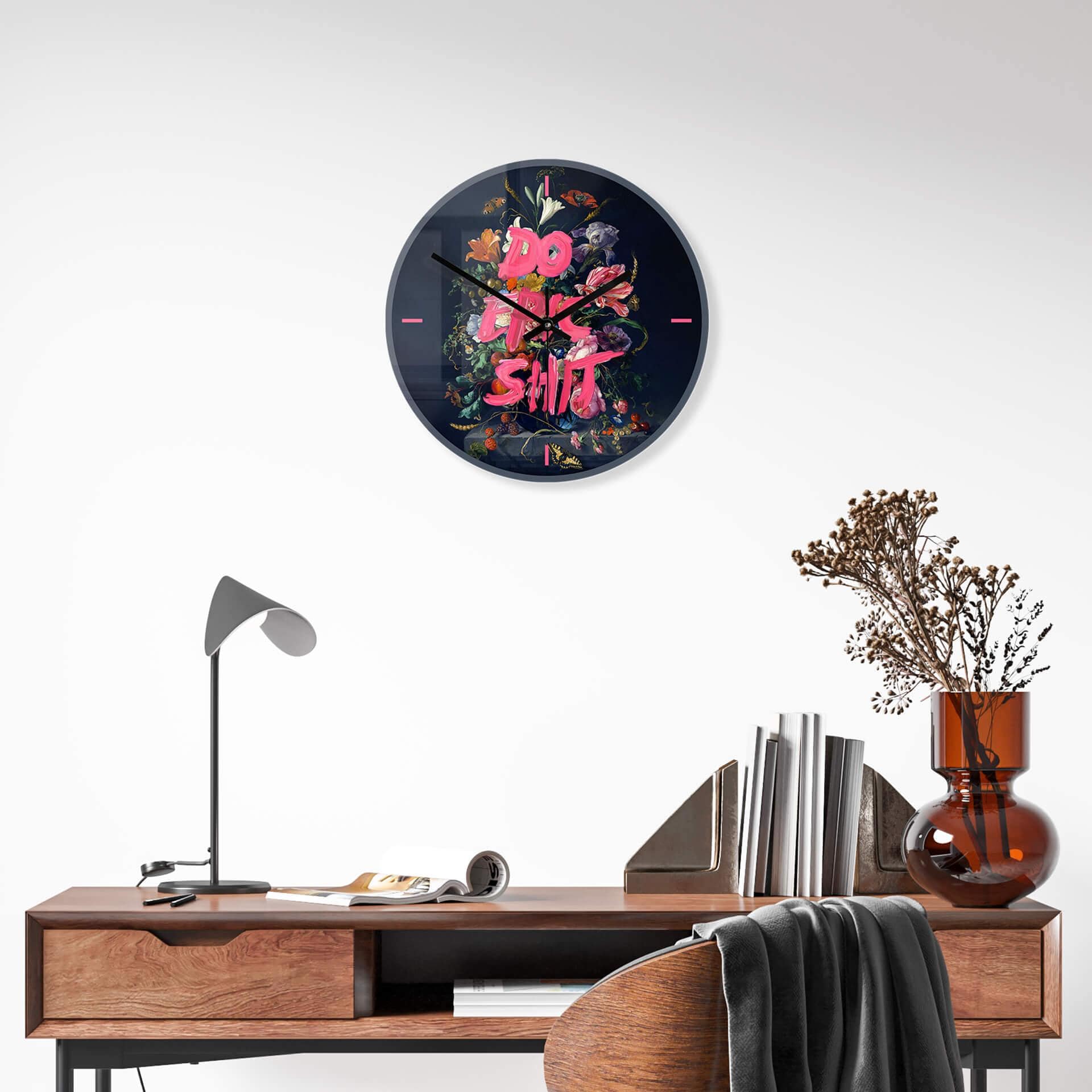Wanduhr aus Glas - Loose - Do epic shit - Ø 30 cm