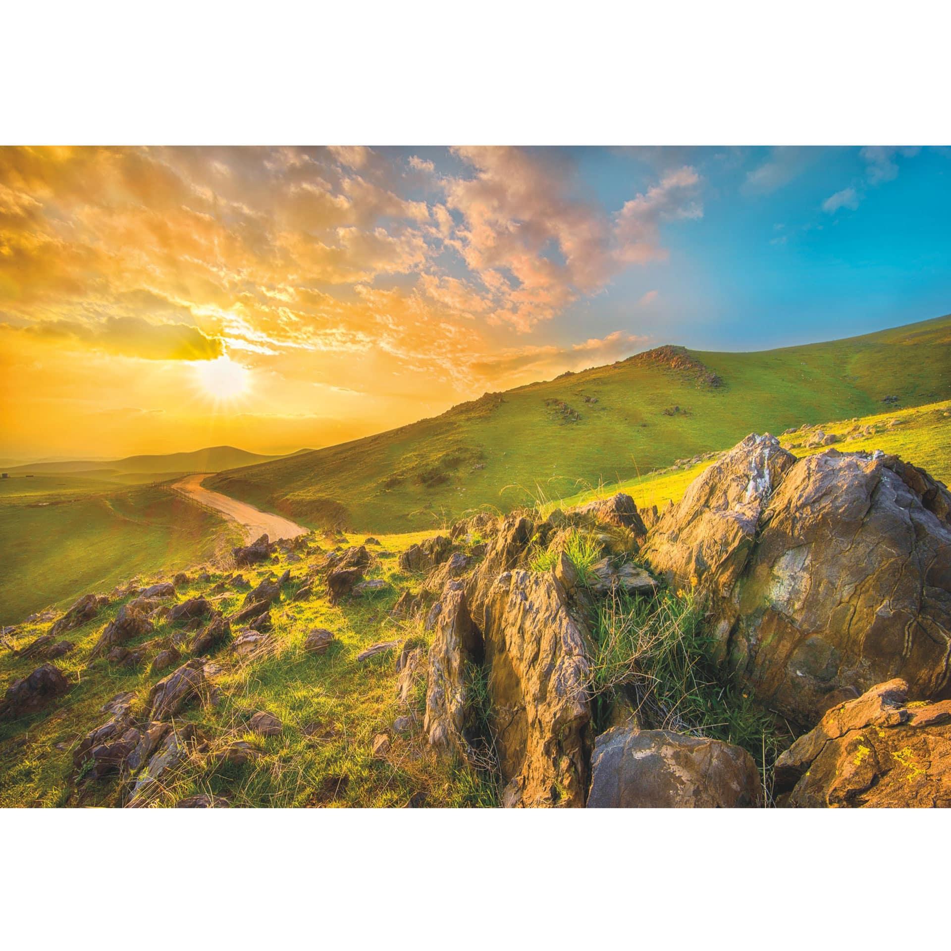 Fotobehang Papierbehang Mountain Morning