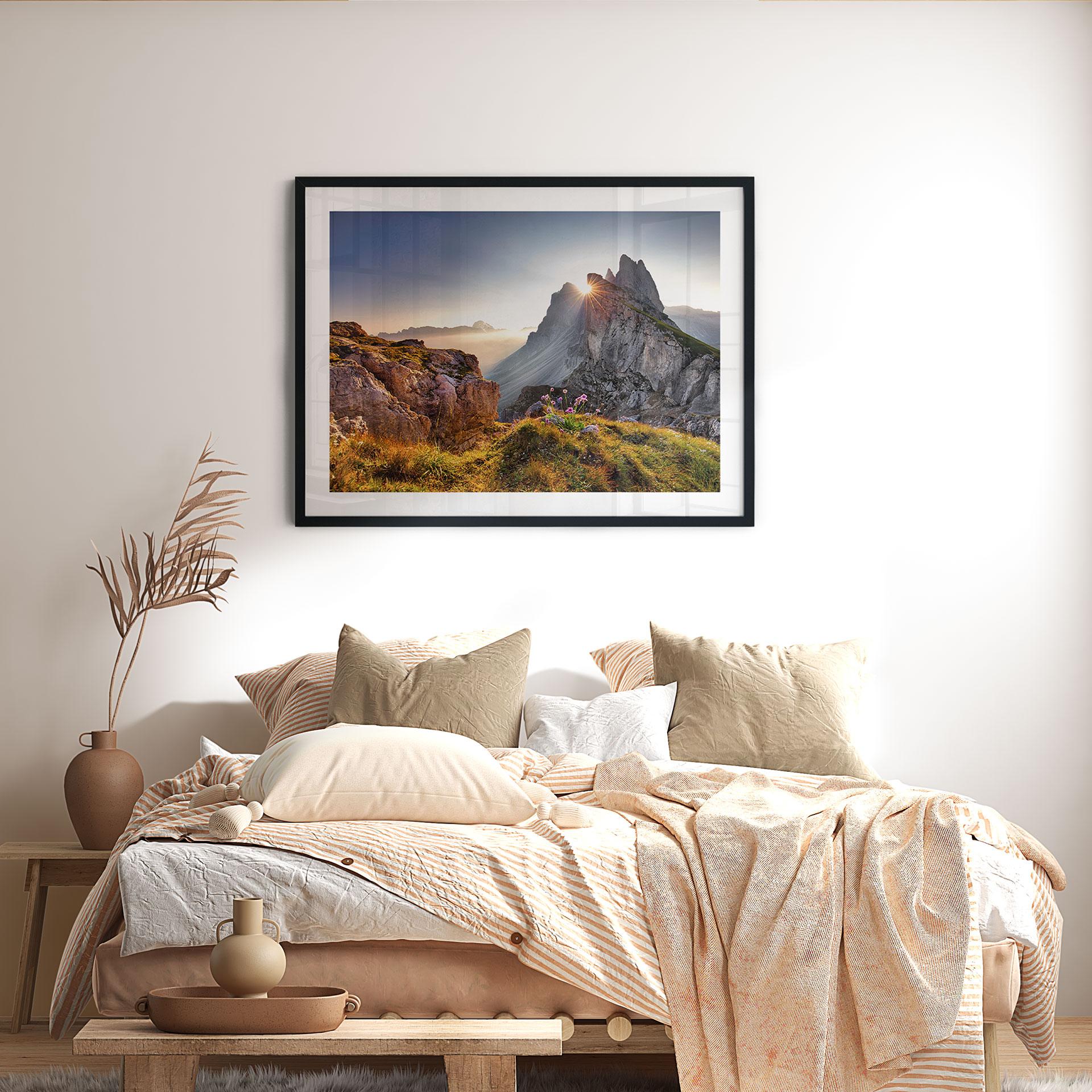 Póster Amanecer en las montañas del Tirol del Sur