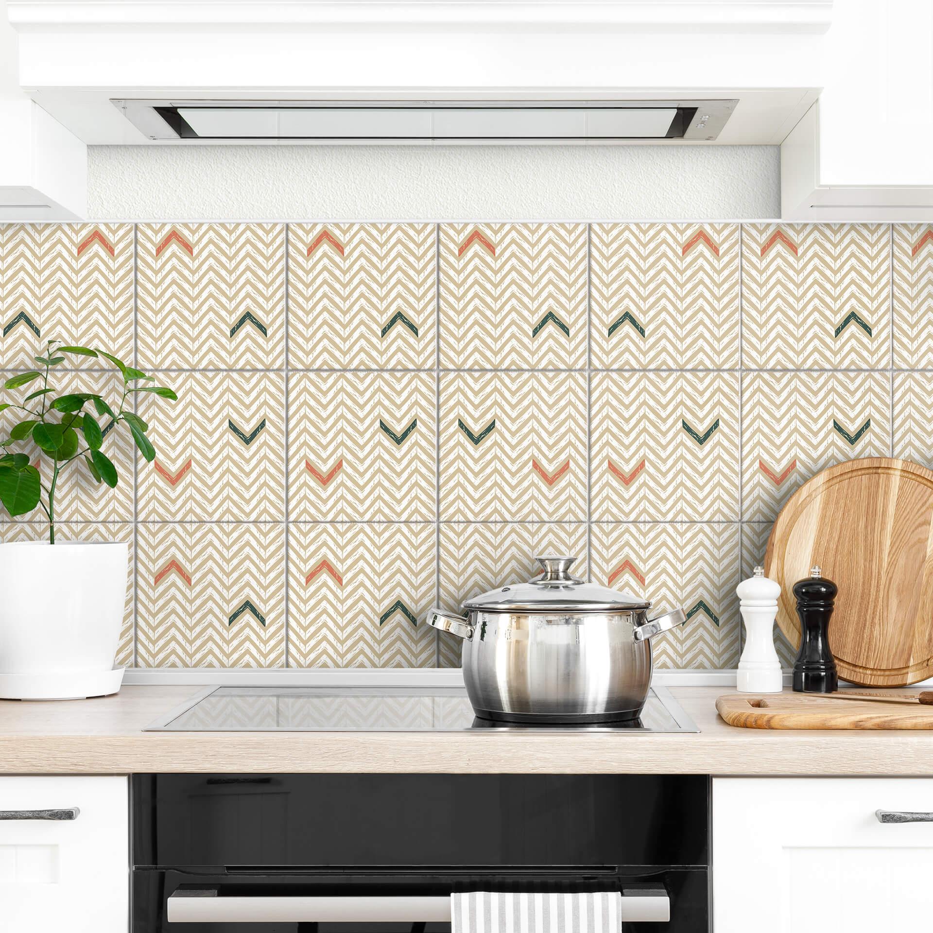 Wallsticker Boho-flise-klistermærke - sæt med 12