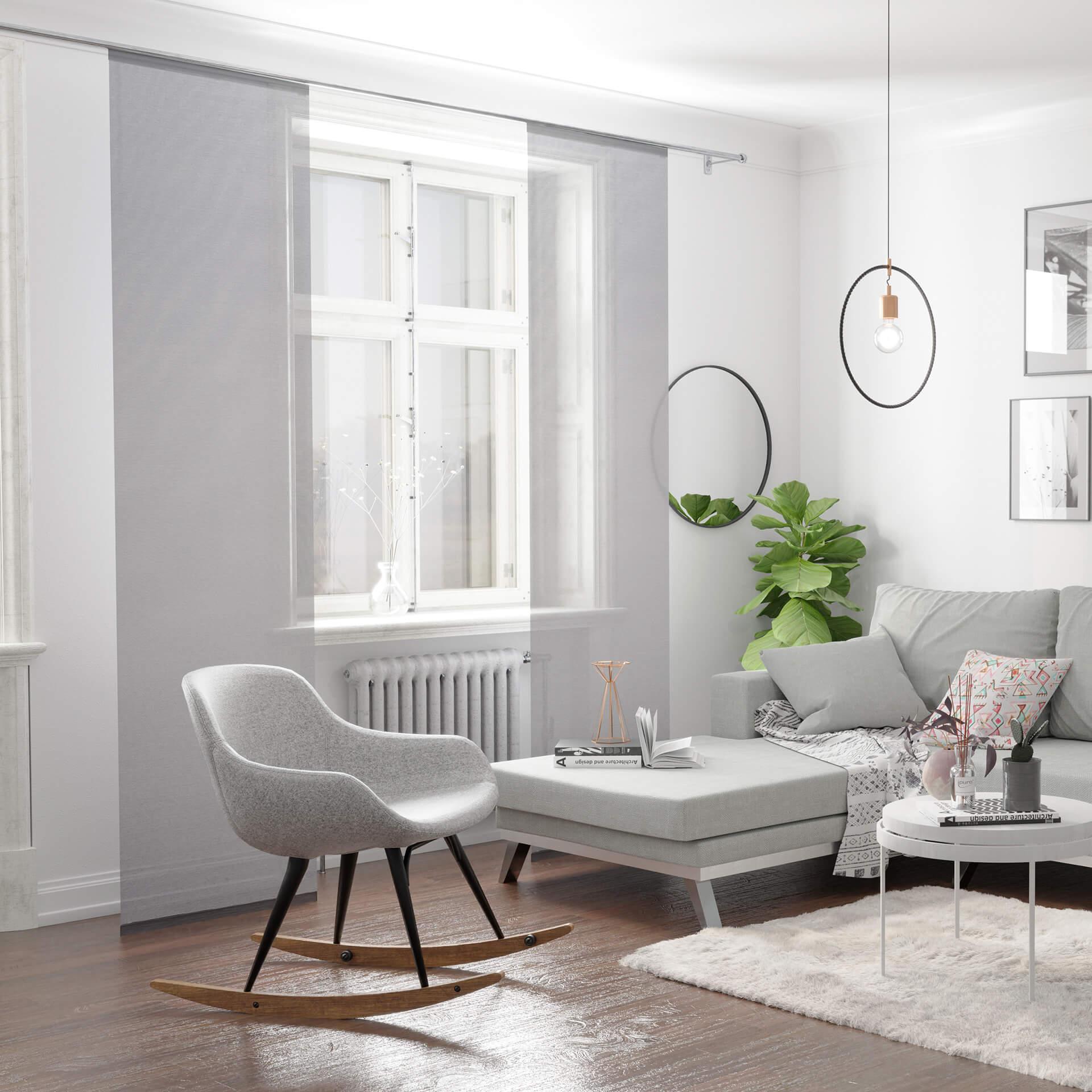 Homing Flächenvorhang Manhattan - silber