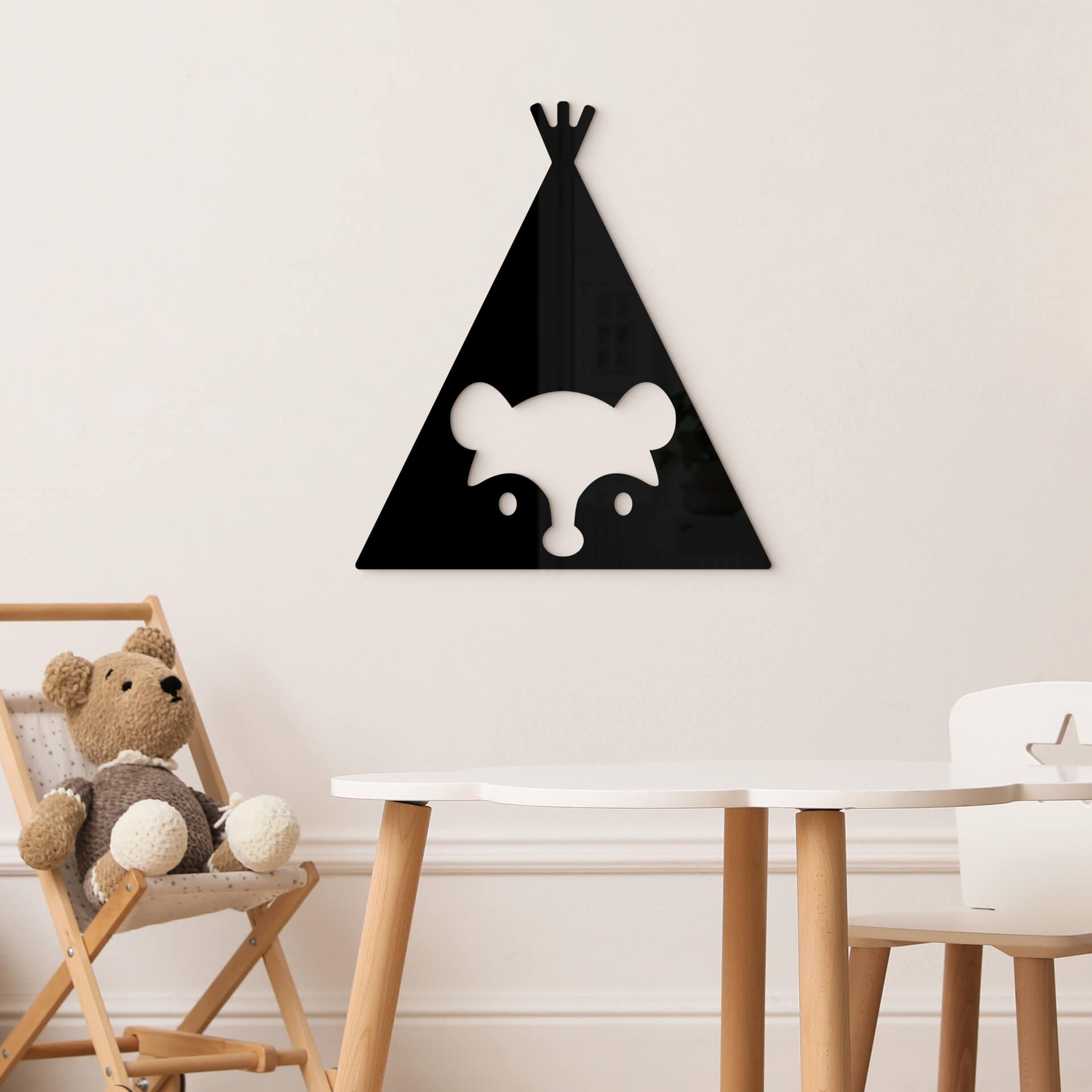 Tipi de decoración acrílico - oso