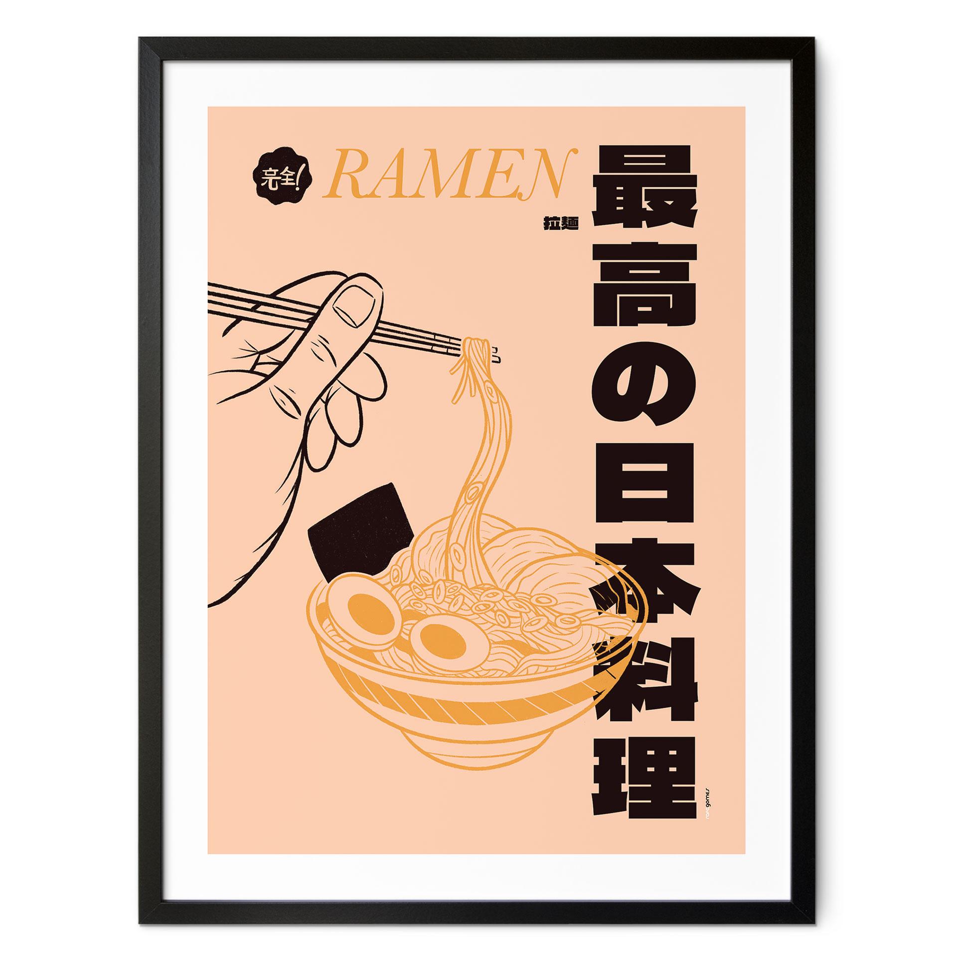 Plakat 
Vintage Ramen - japansk nudelsuppe - Gomes