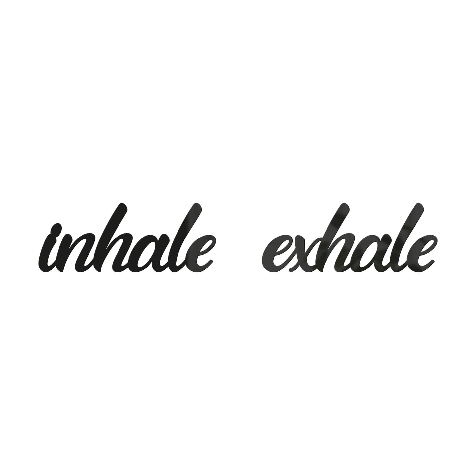 Decoro in acrilico inhale exhale