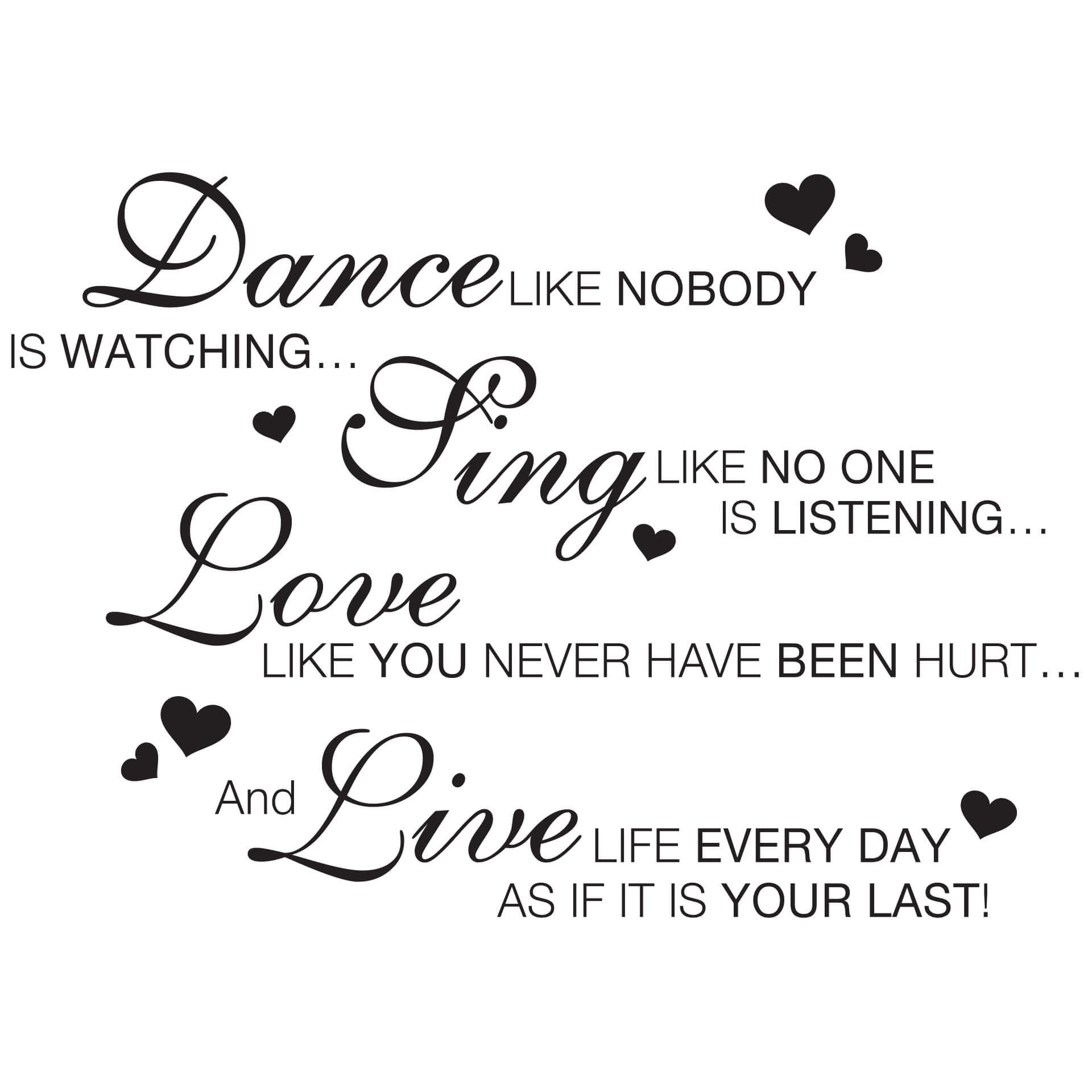Wandtattoo Dance like nobody...