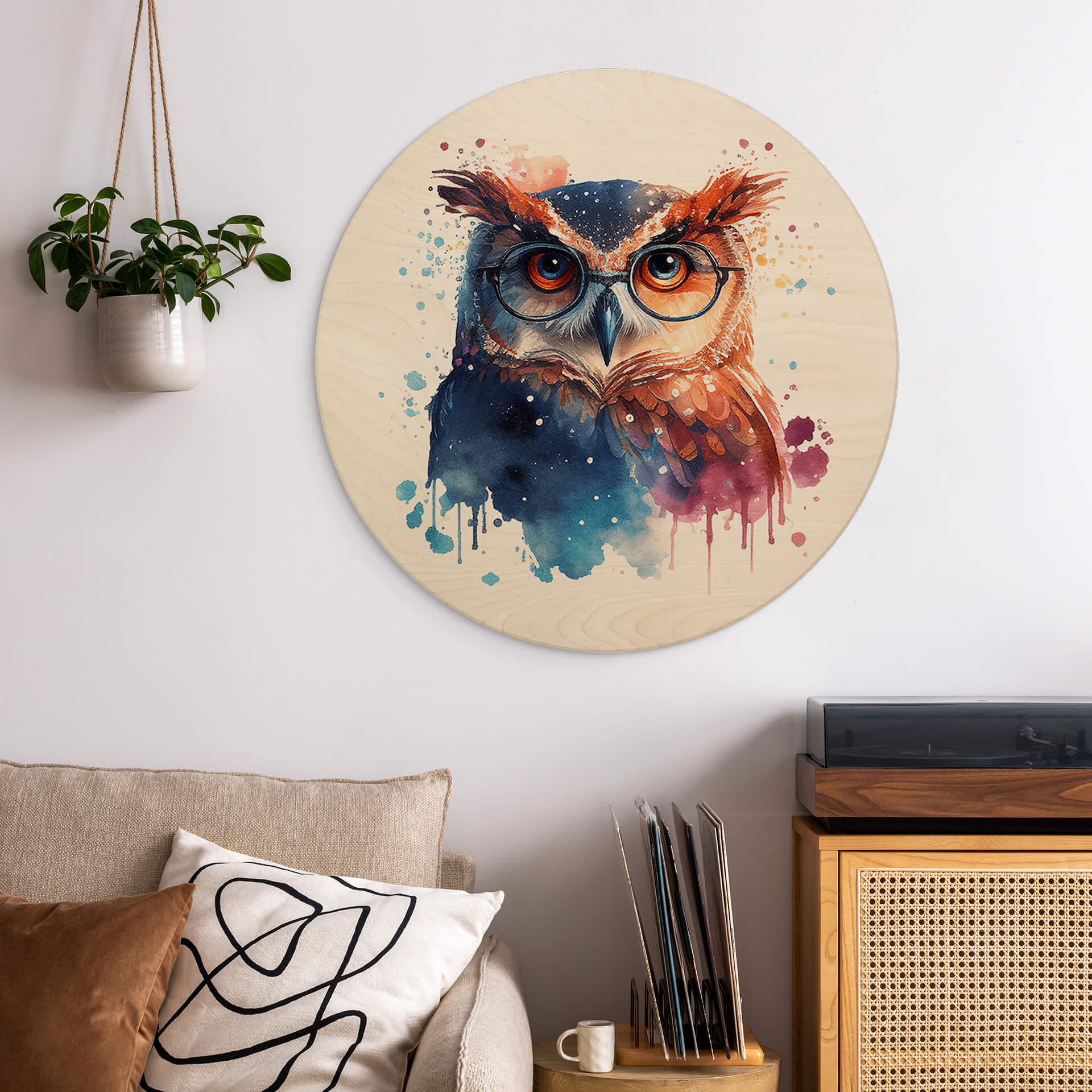 Væg cirkel træ Heine - Intelligent Owl
