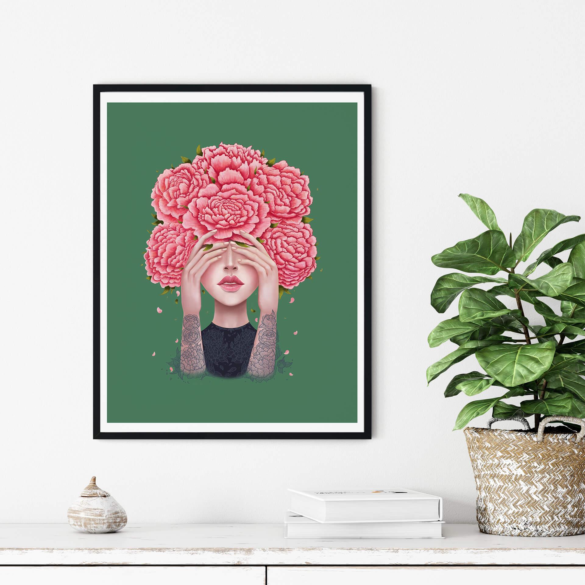 Plakat Korenkova - Nie widzę - zielony