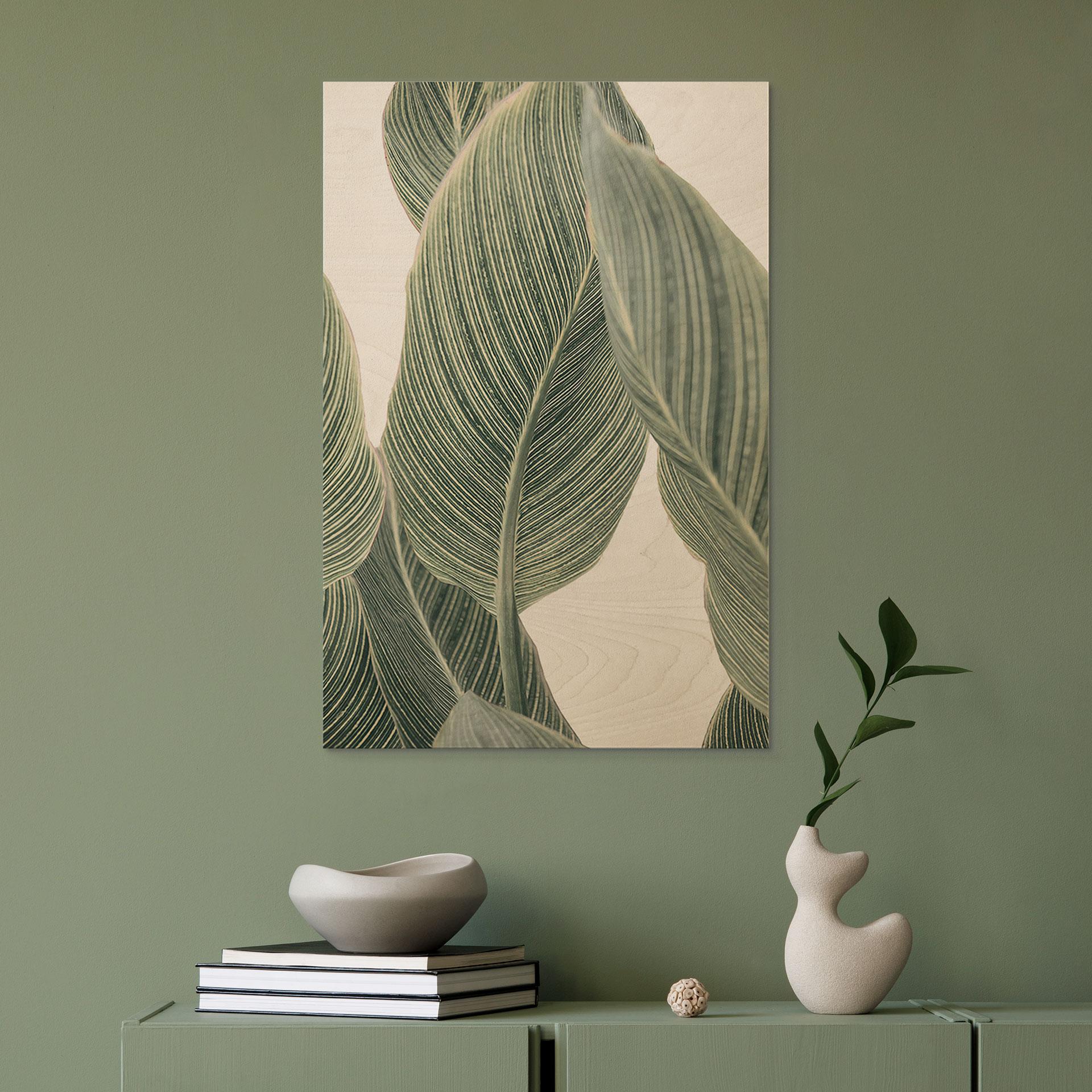 Holzbild Calathea Pflanze - Sisi & Seb