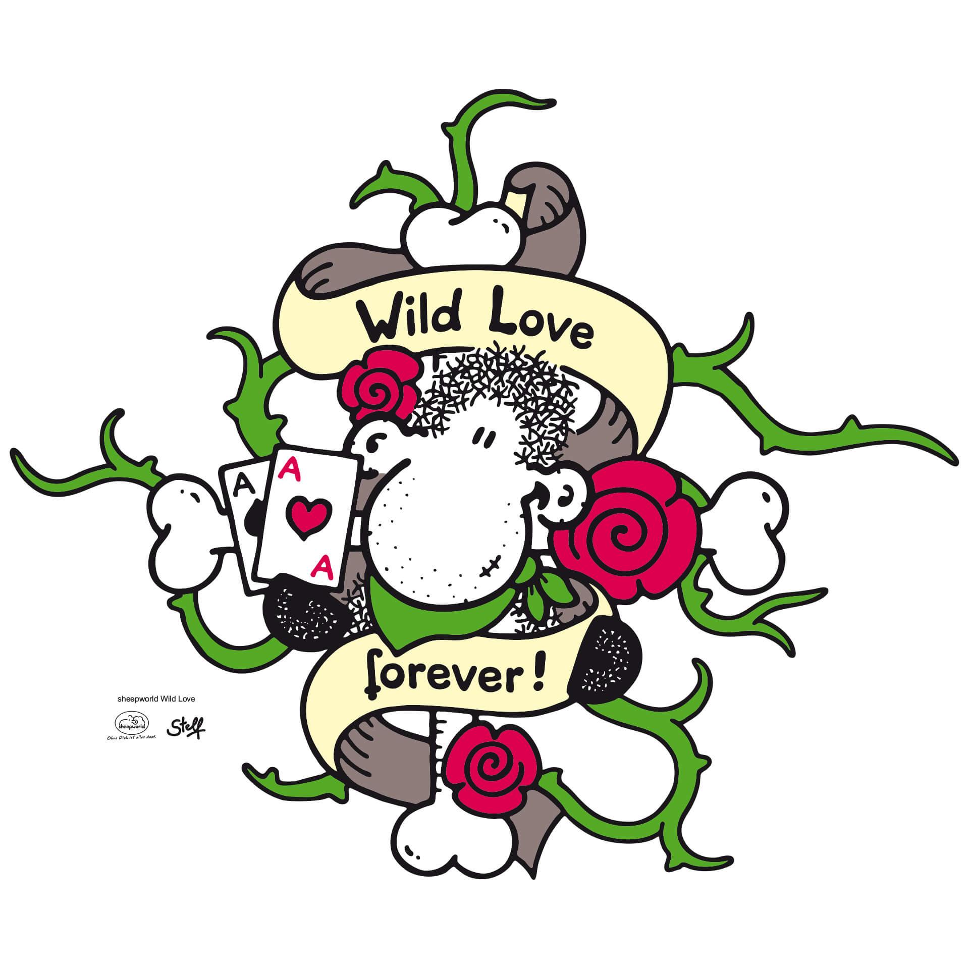 Wandtattoo sheepworld Wild Love Forever