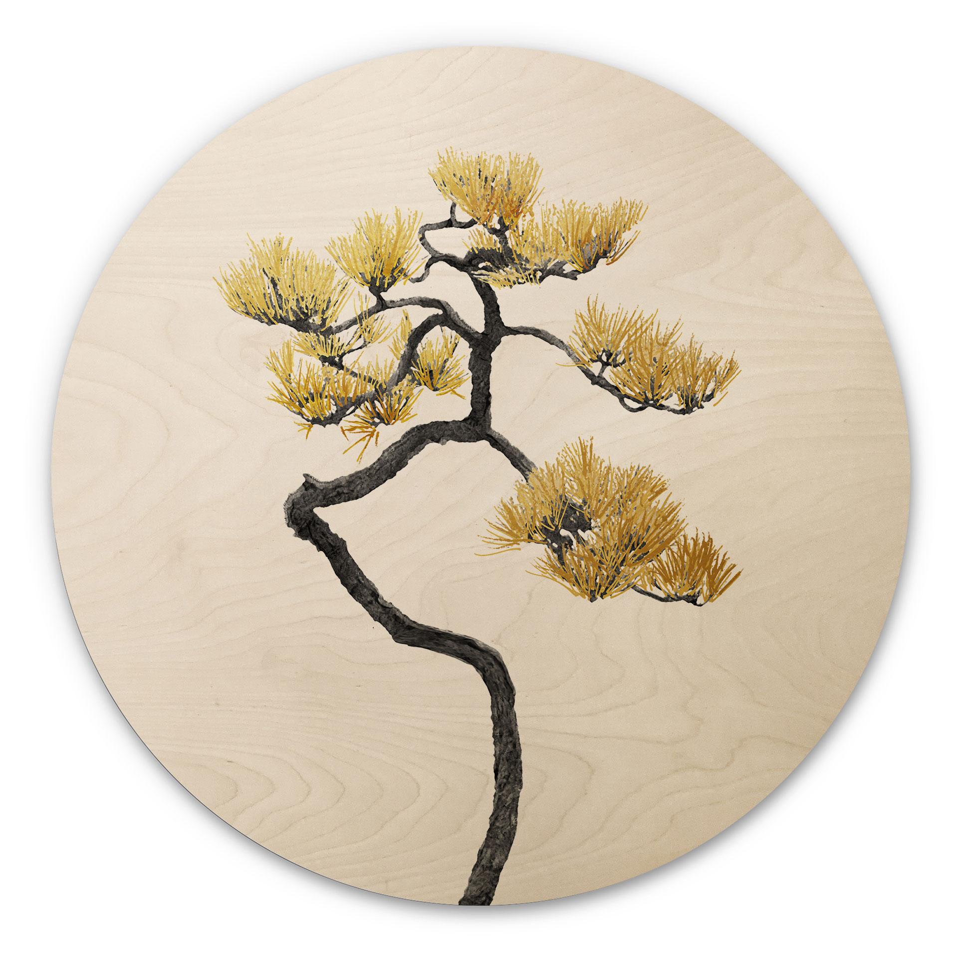 Væg cirkel træ Bonsai i balance - Amini