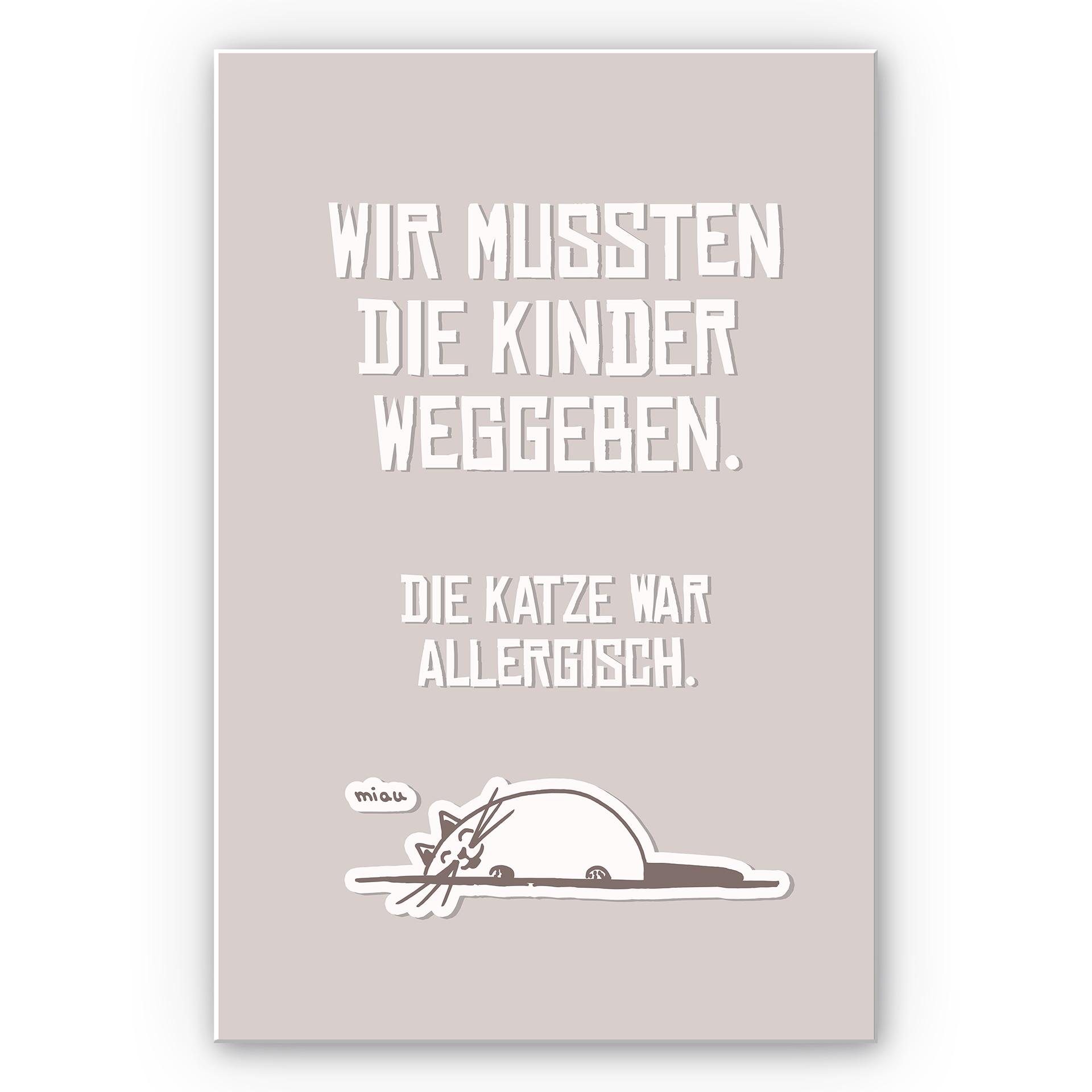 Wandbild Wir mussten die Kinder weggeben - Katze