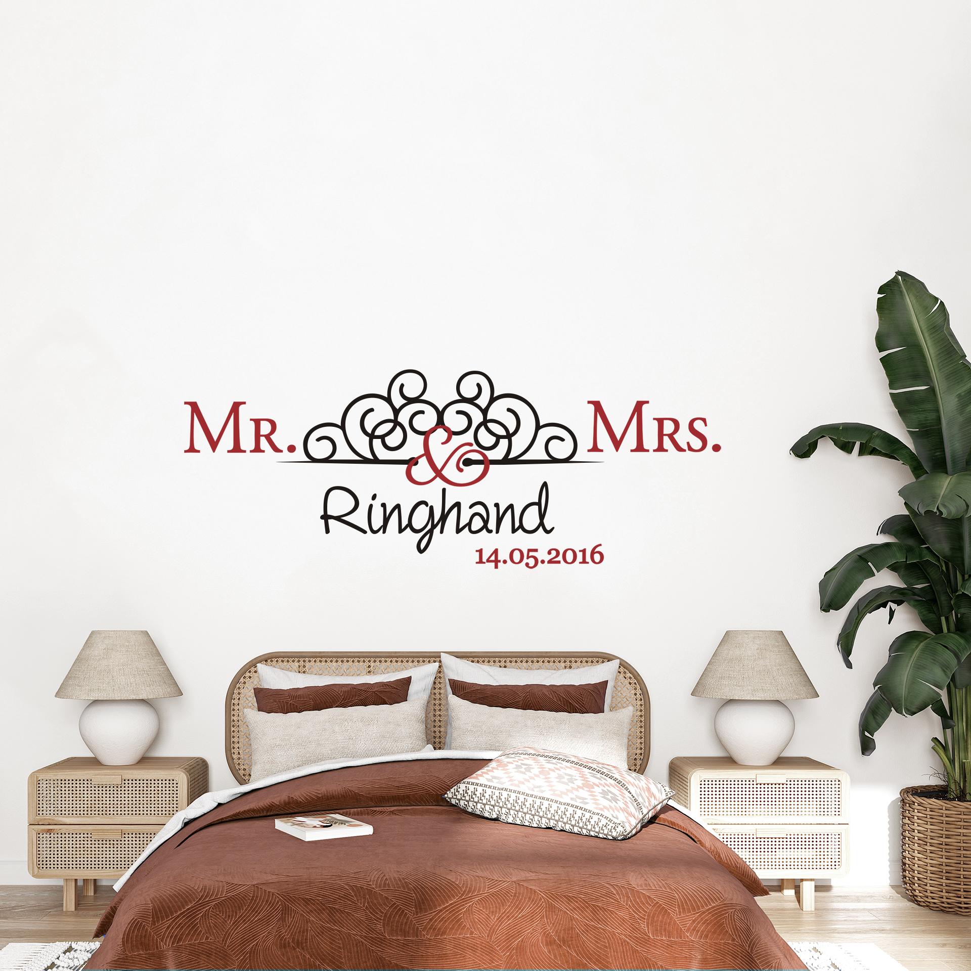 Wallsticker - + Navn + Dato Mr. & Mrs. 02 (2-farvet)