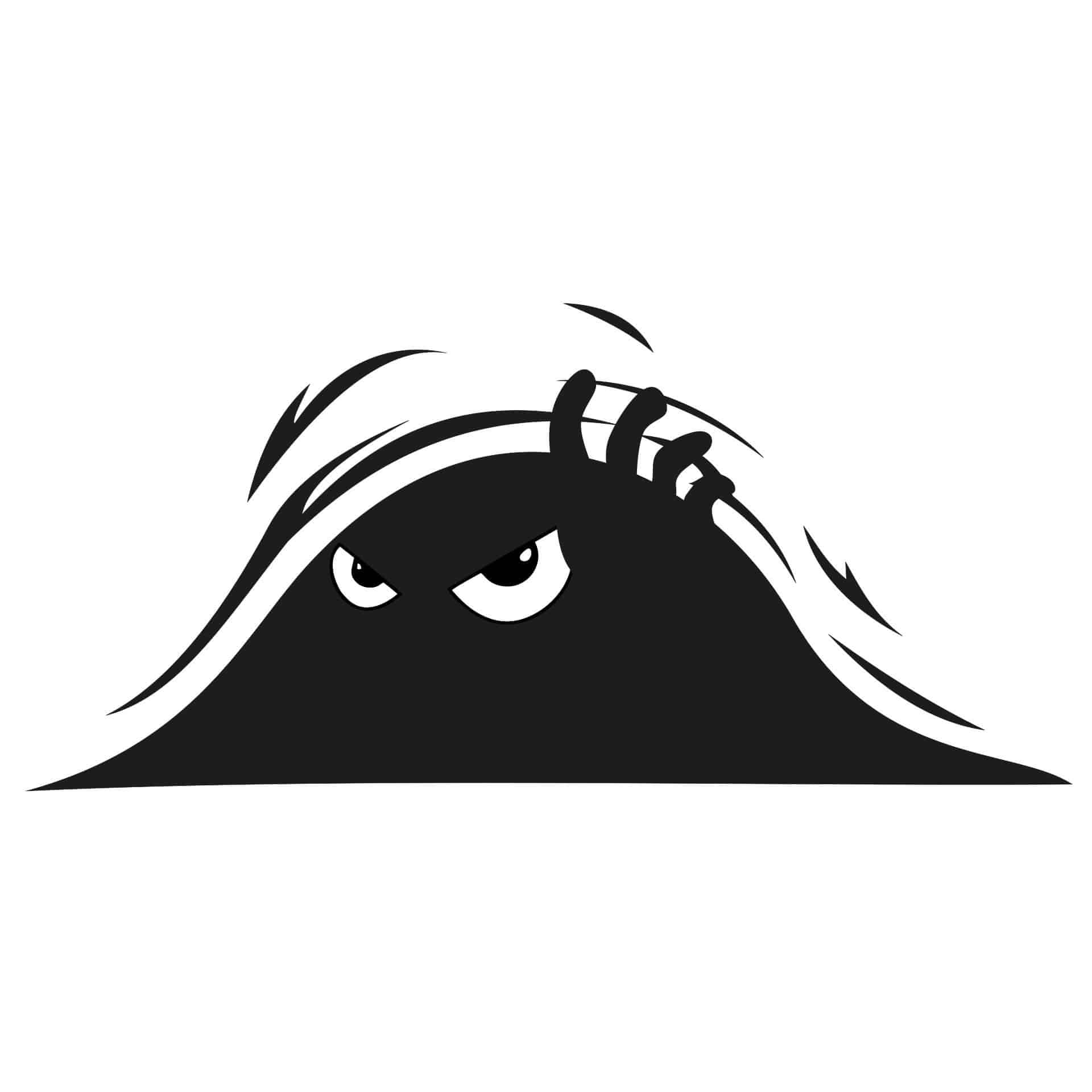 Wallsticker Ondt monster
