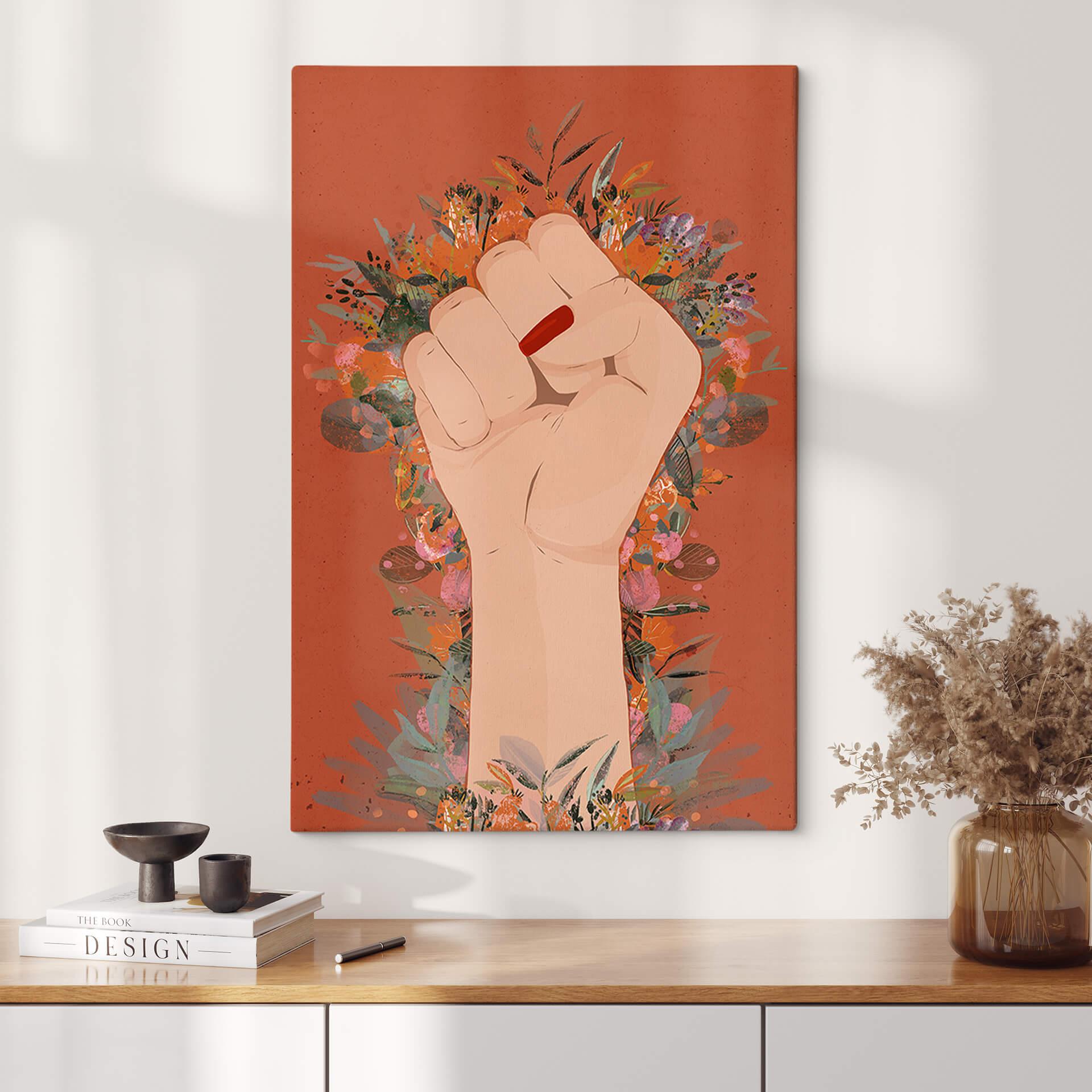 Lærredsprint - Treechild - Rebel Flowers