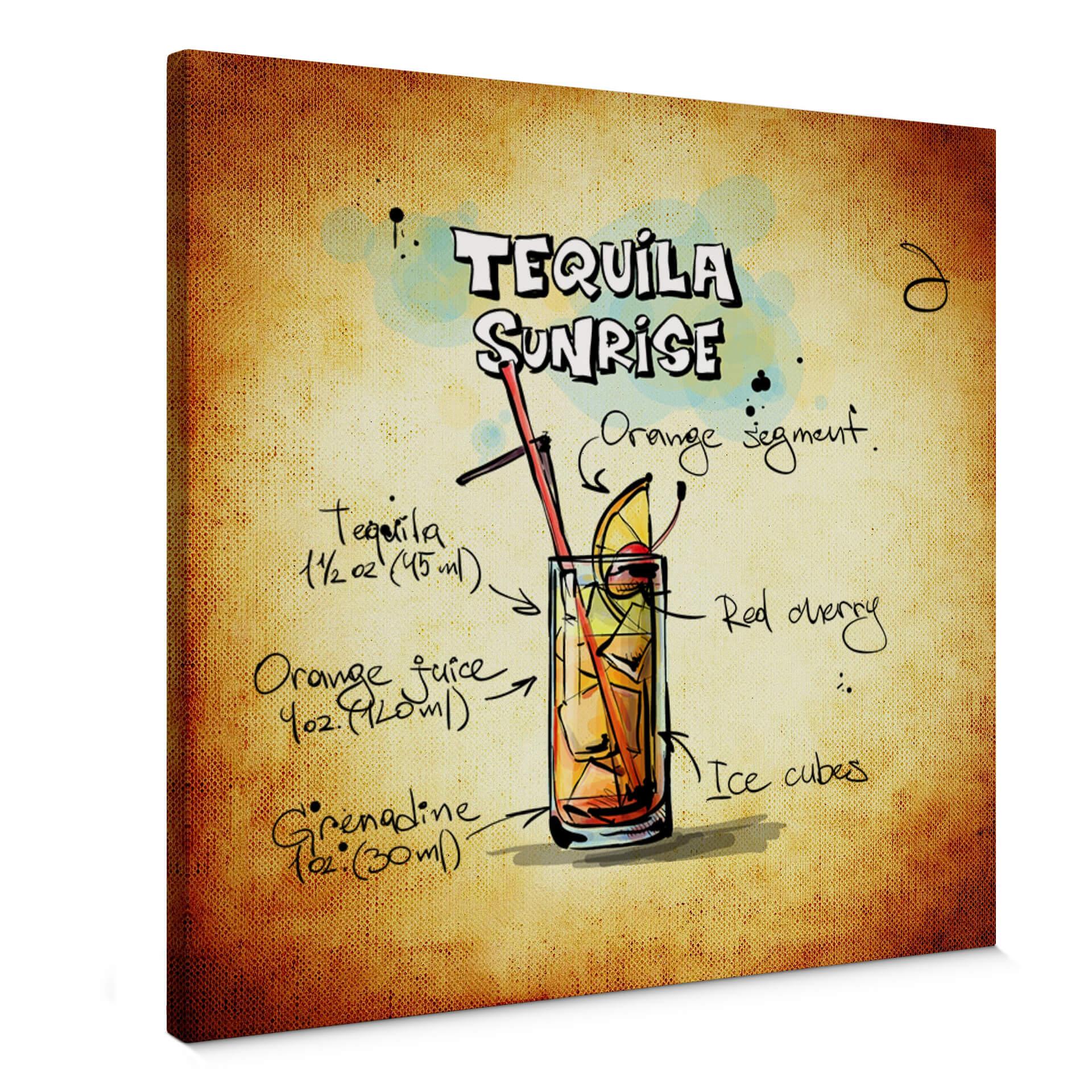 Cuadro Tequila Sunrise - Receta