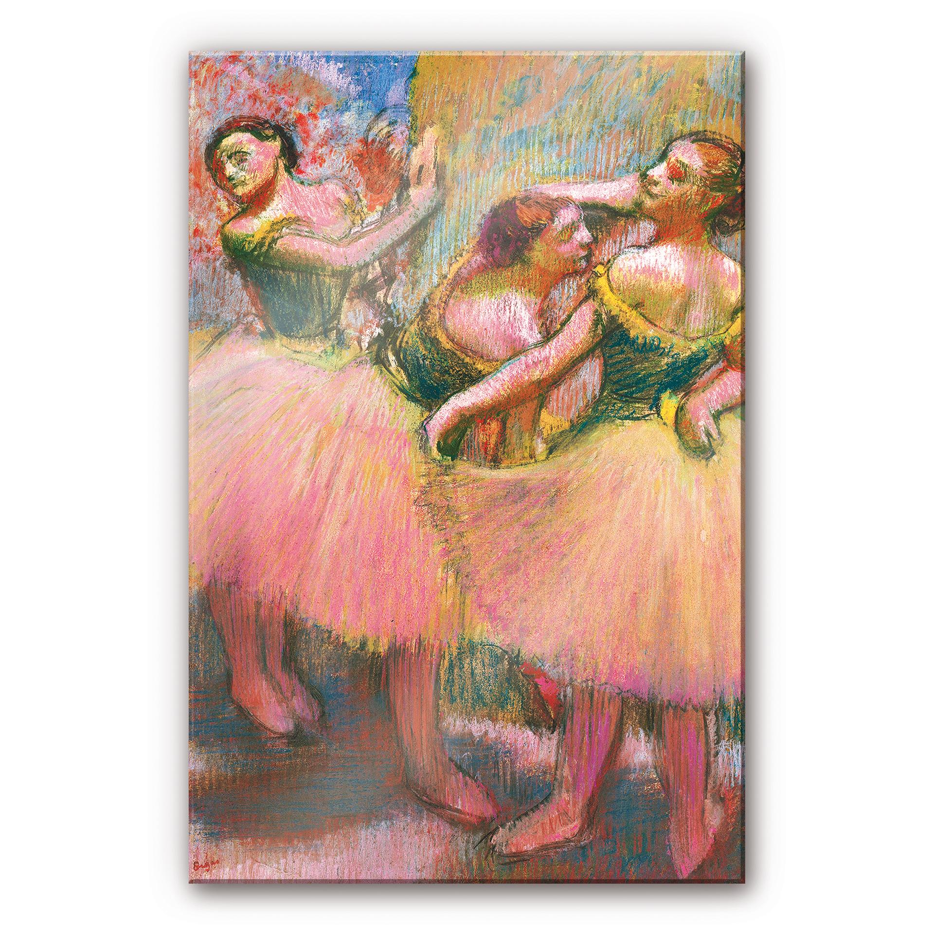 Akrylbillede Degas - Tre dansere med grønt