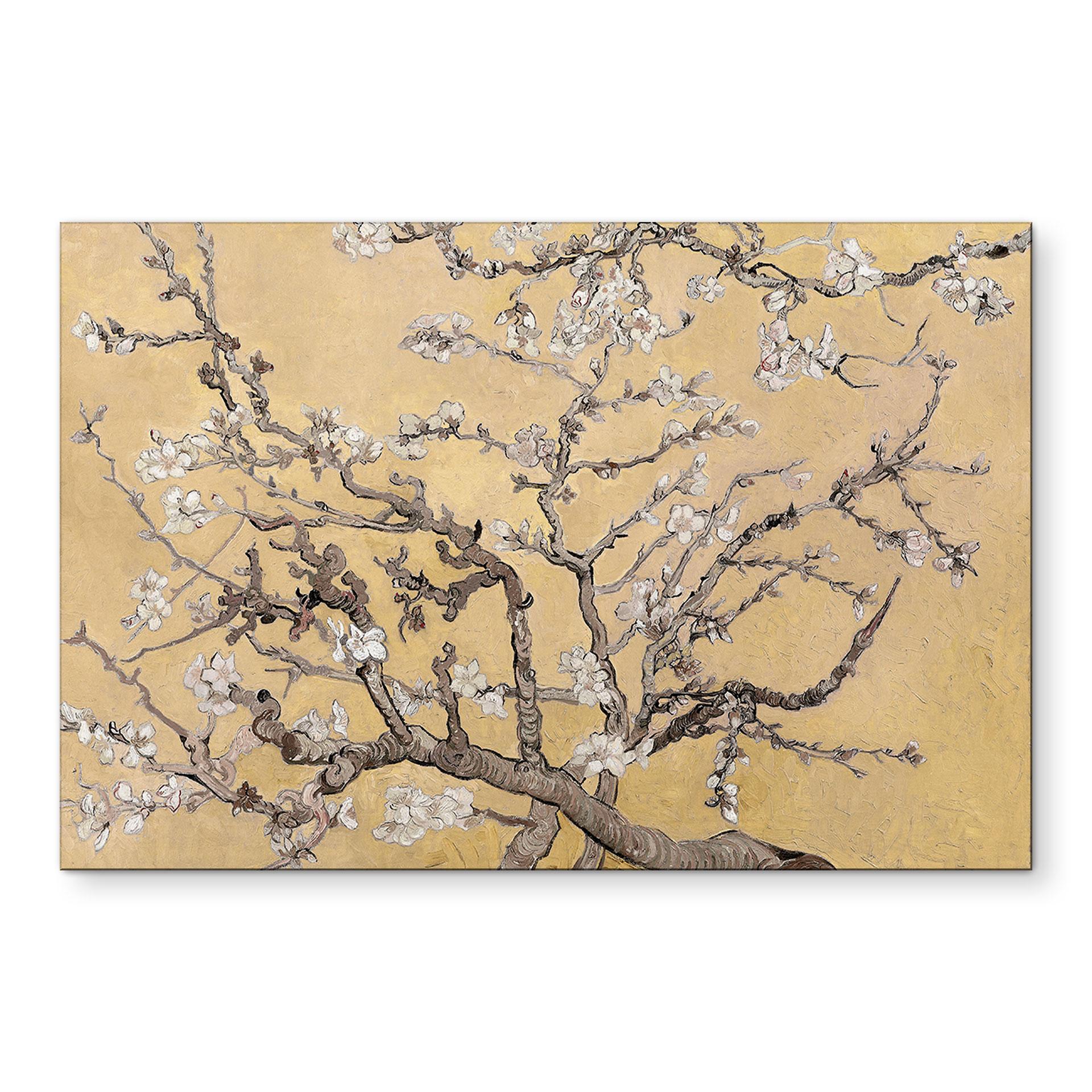 Wandbild van Gogh - Mandelblüte - creme - Alu-Dibond