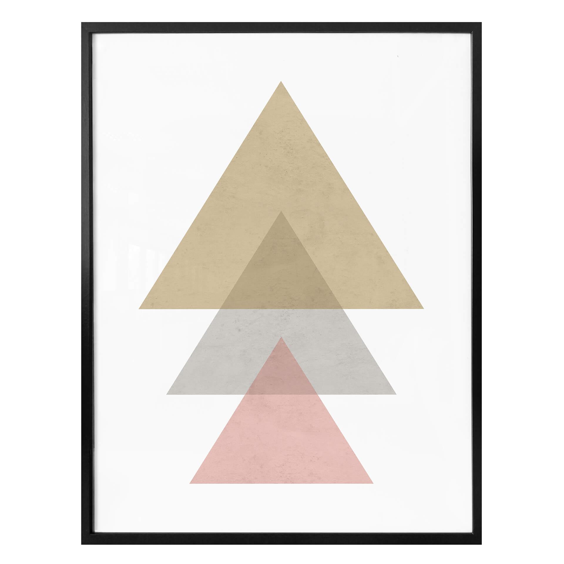 Plakat - Nouveauprints - Triangles Pink