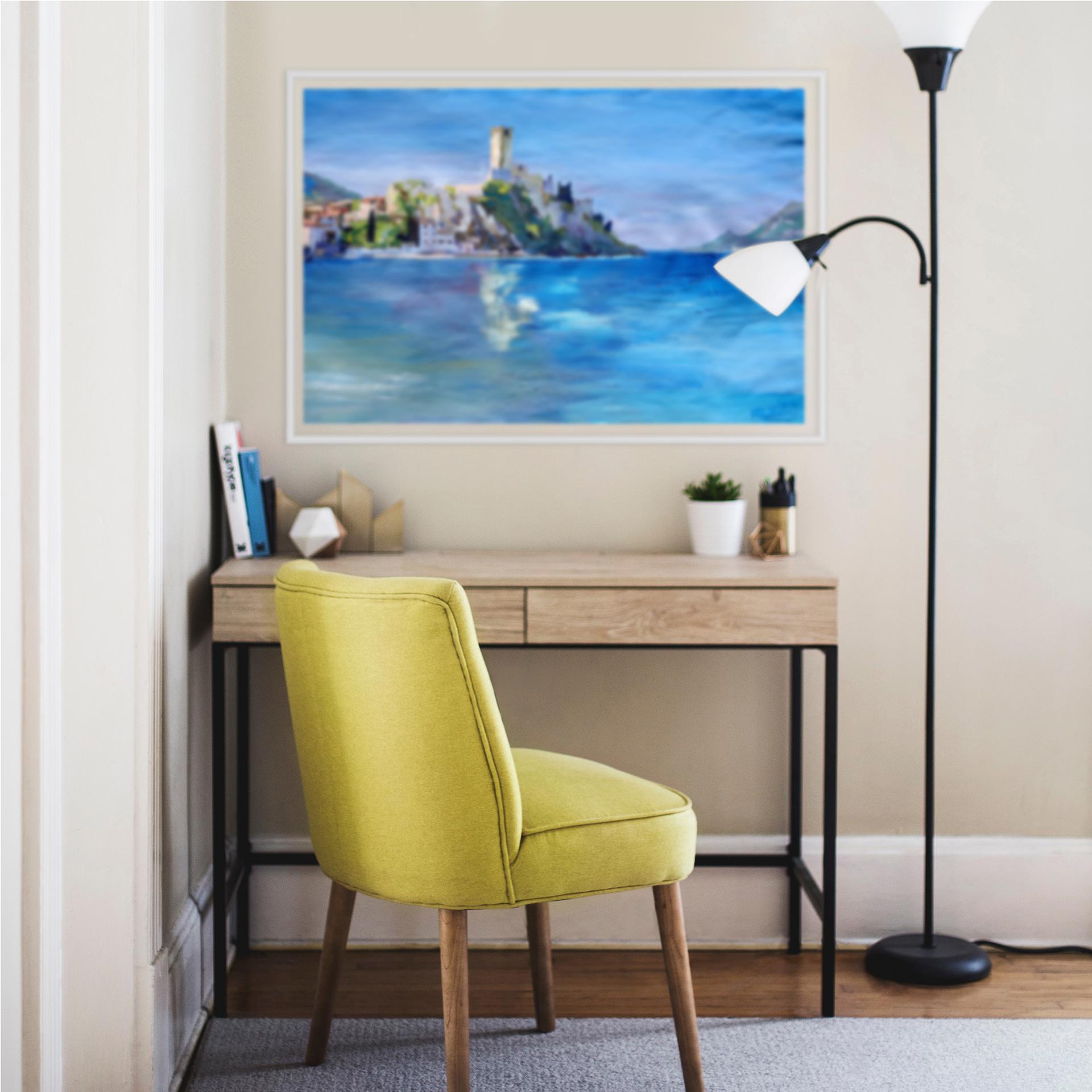 Wallprint W - Bleichner - Malcesine mit der Castello Scaligero