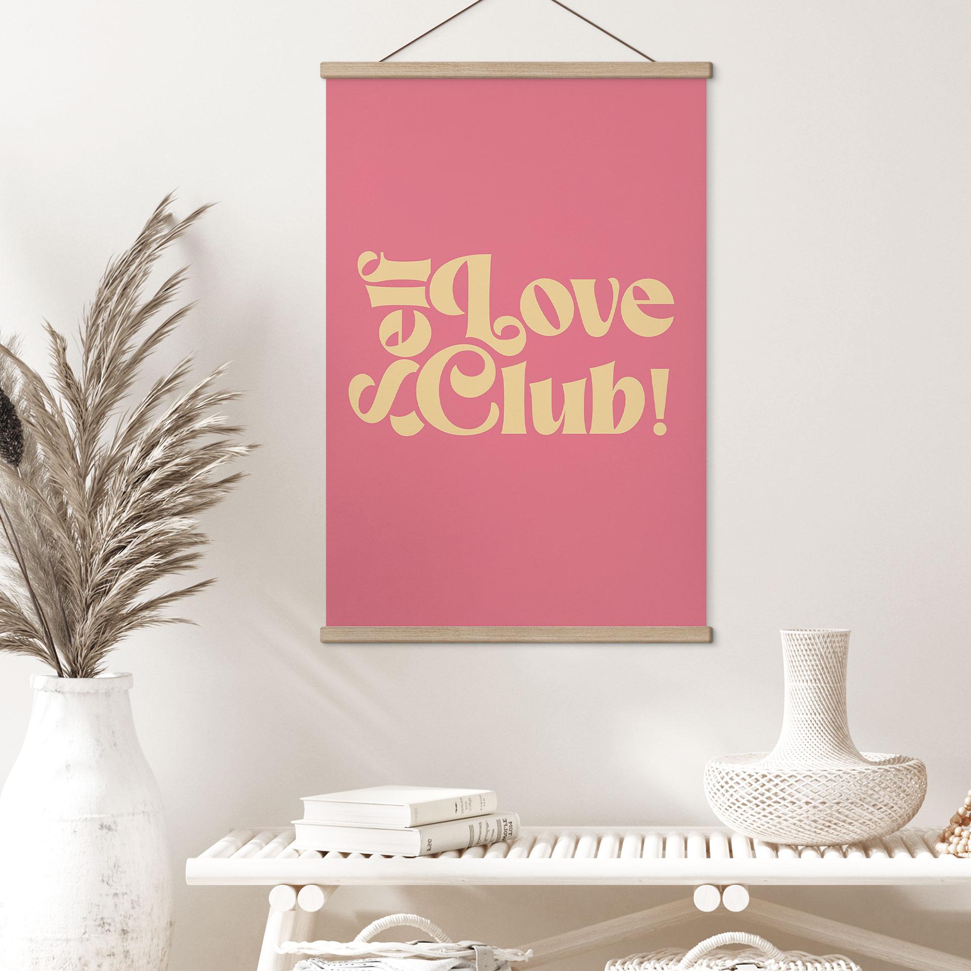 Póster de tela Self Love Club Pink - Impresiones de Ayleen