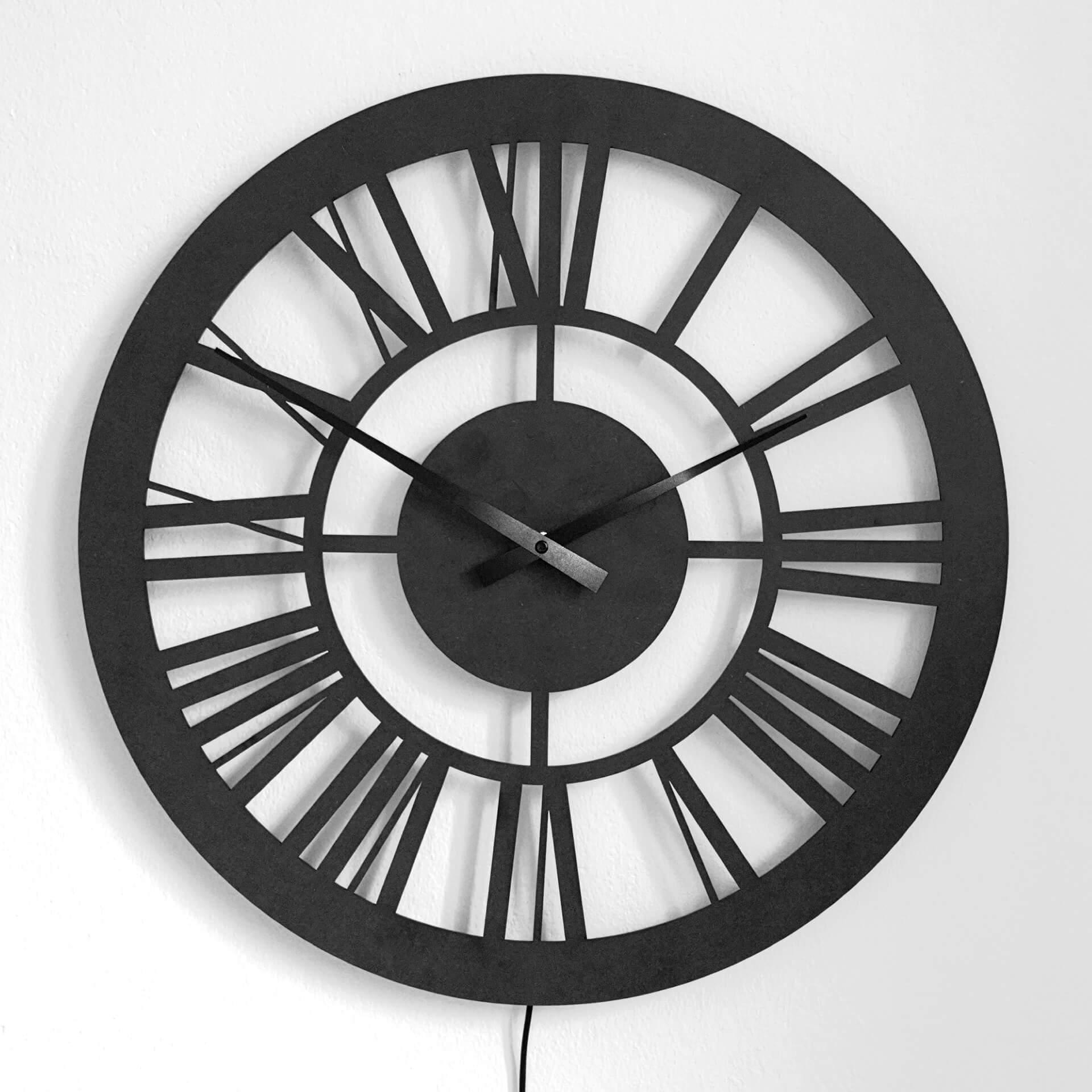 Decorazione luminosa a LED in MDF - Orologio