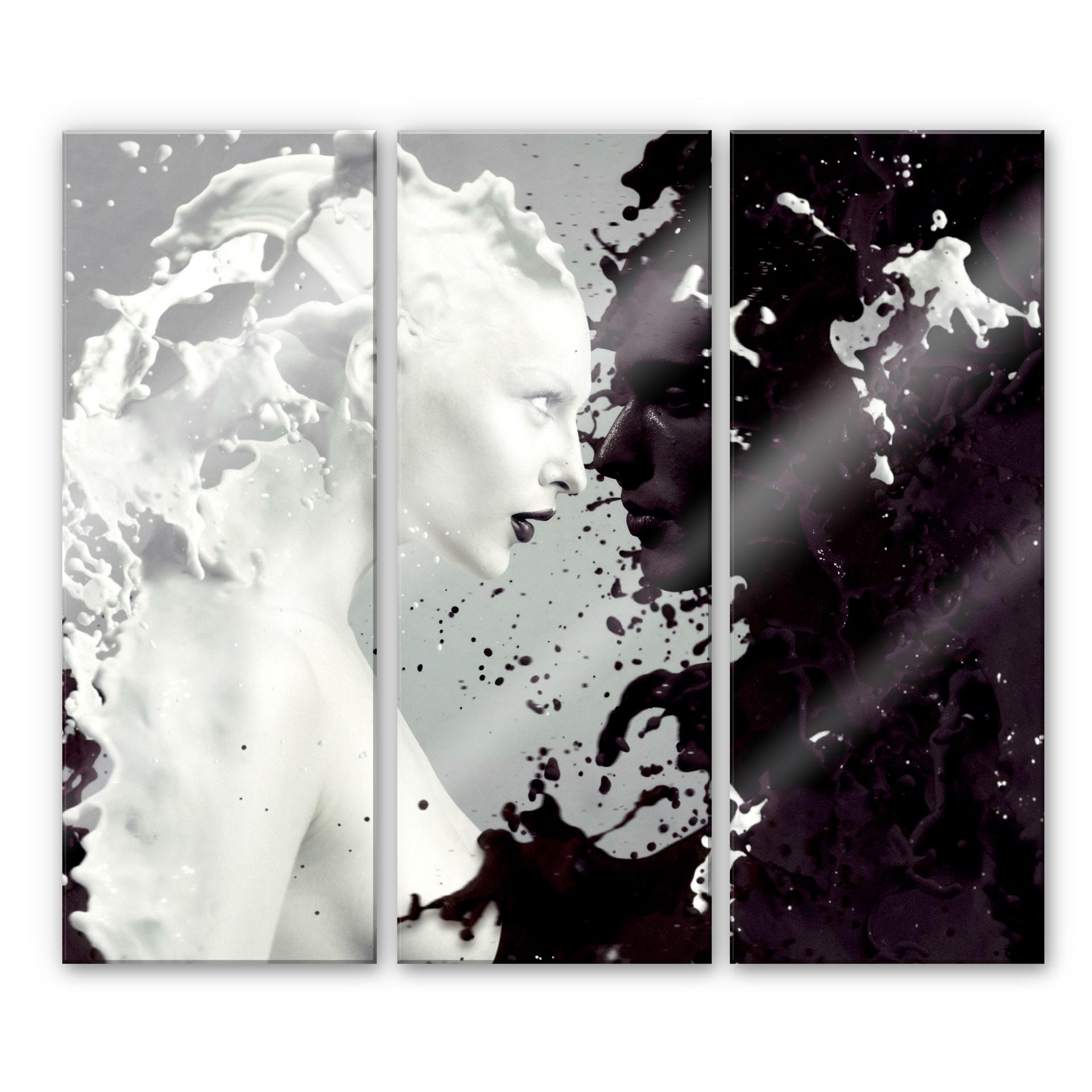 Tableau en verre acrylique - Milk & Coffee (3 parties)
