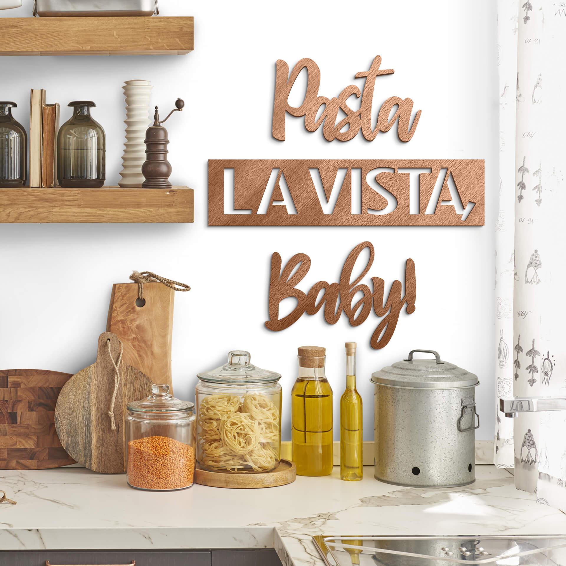 Decoro in legno - Pasta la vista