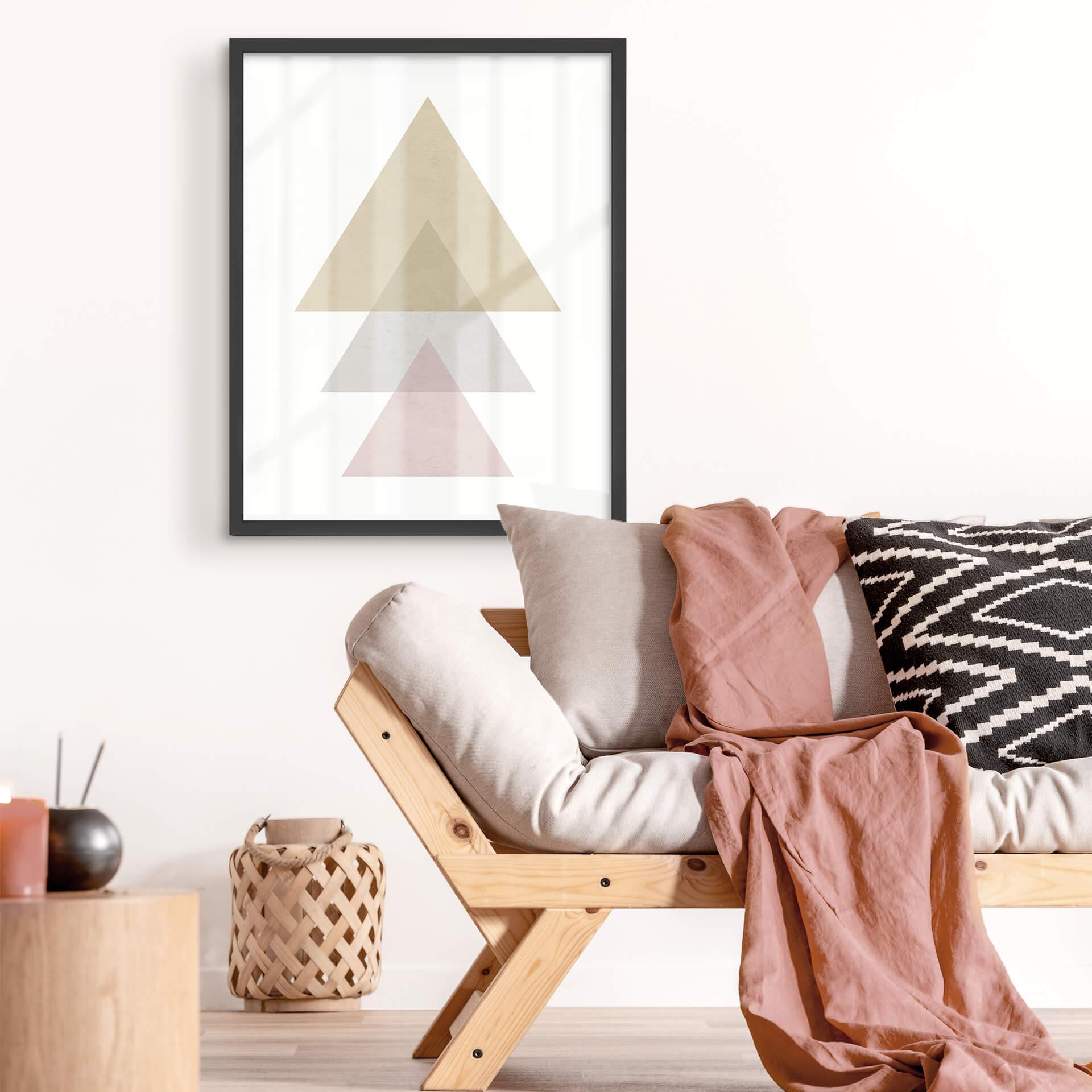 Plakat - Nouveauprints - Triangles Pink