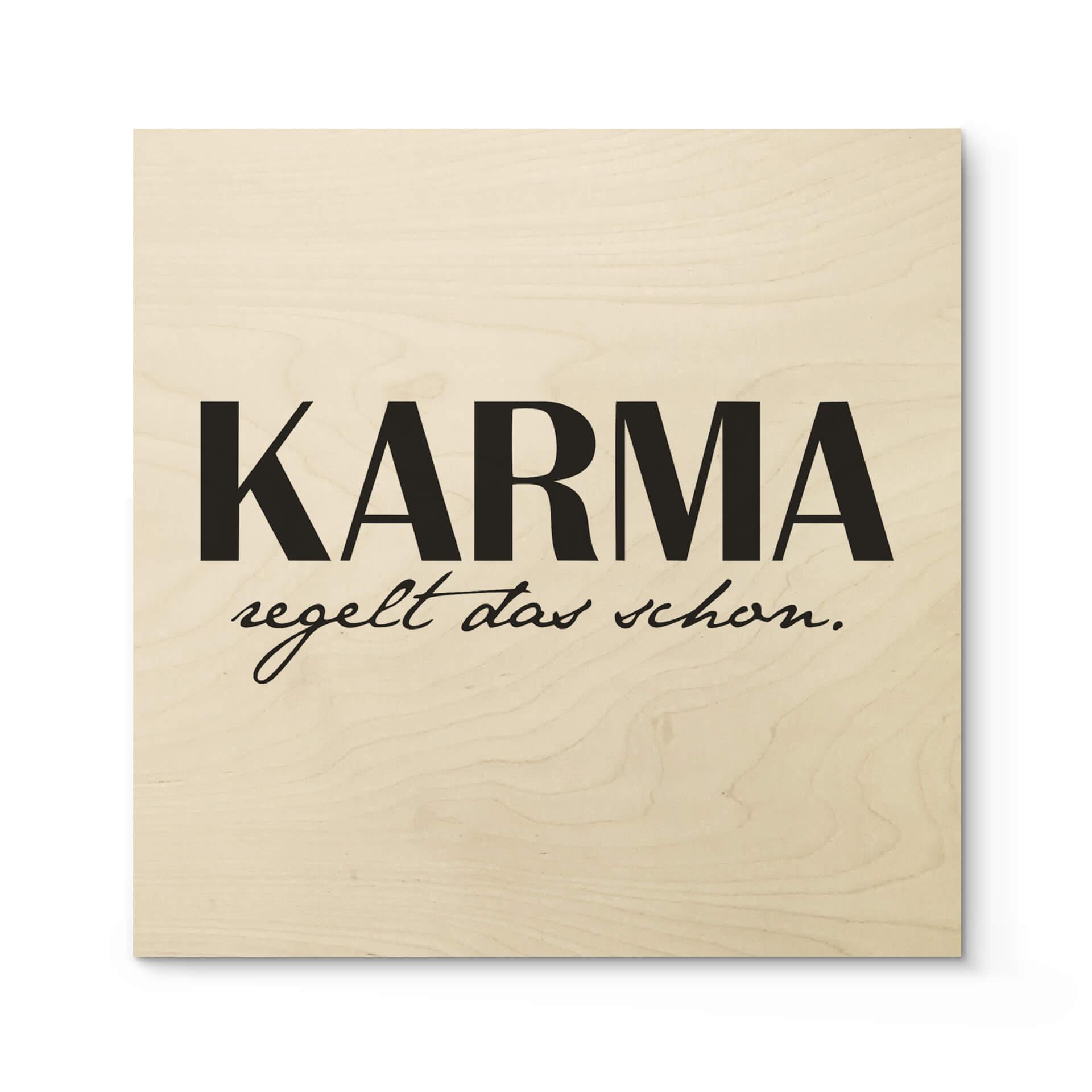 Cuadro de madera Karma se encarga - Cuadrado