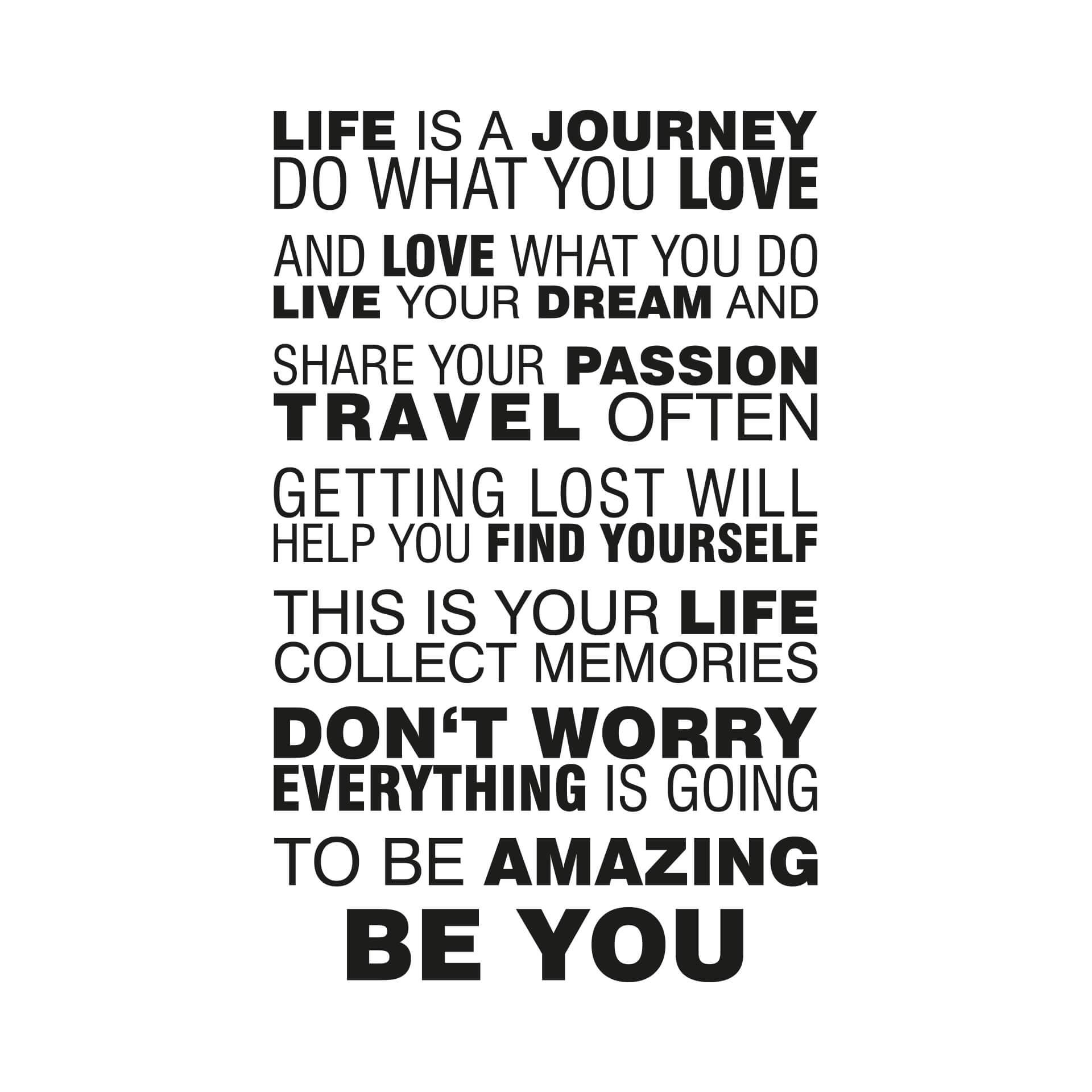 Adesivo per scale Life is a Journey...