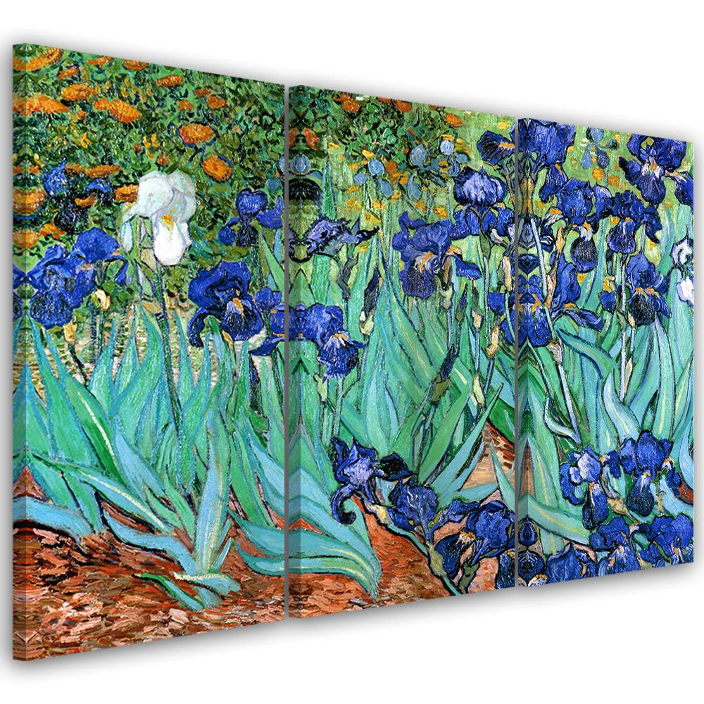 3 stykke lærredstryk, Vincent Van Gogh iris