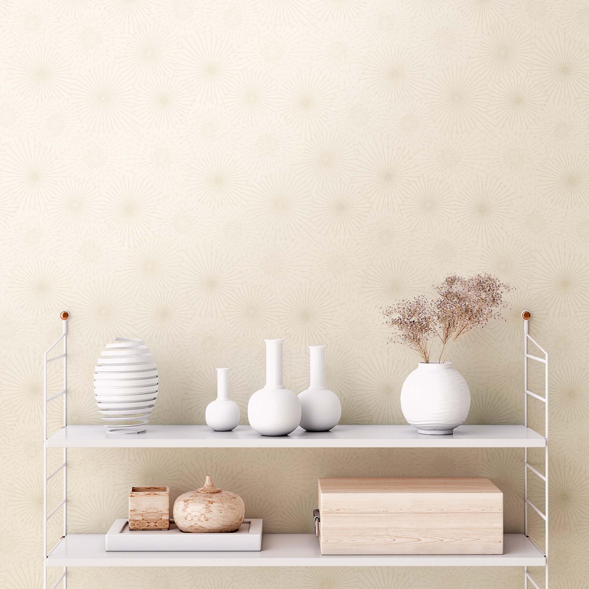A.S. Création non-woven tapet The BOS - moderne mønster tapet creme, guld