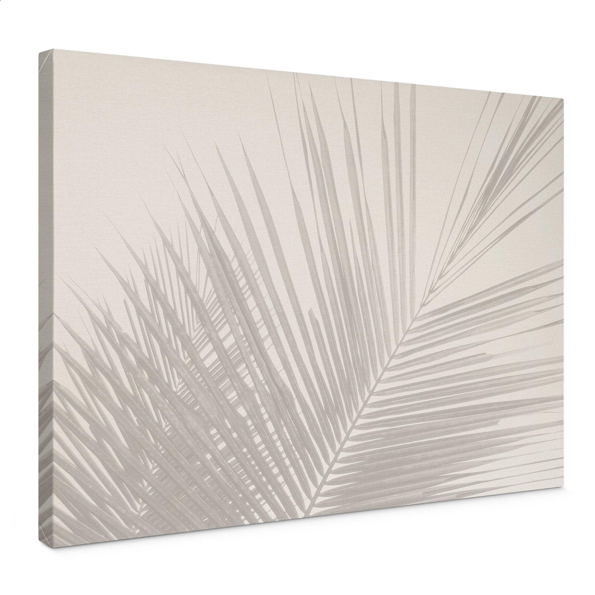 Canvasbillede med palmeblade i hørlook - Bloomery Decor