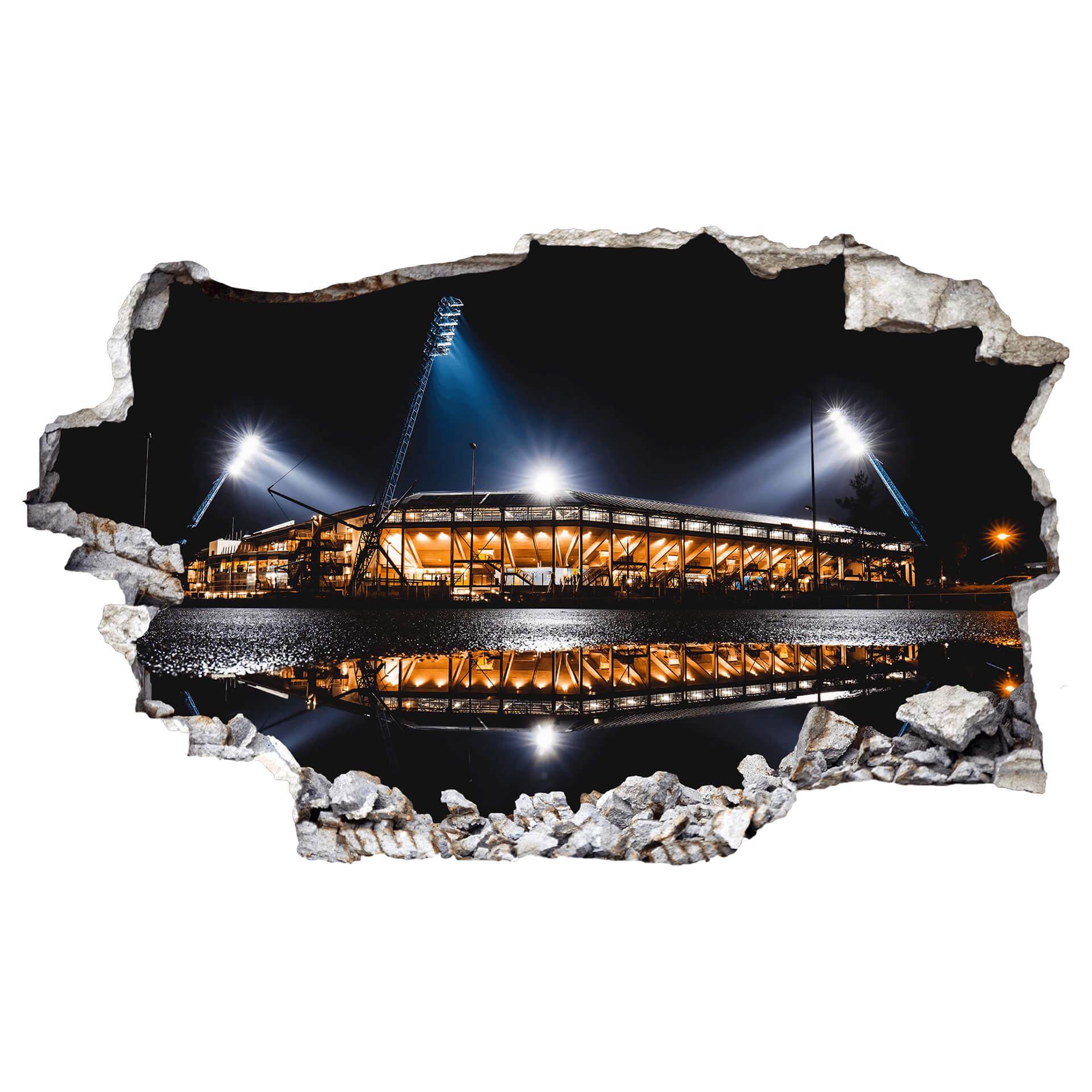 3D Wandtattoo FC Hansa Rostock Stadion bei Nacht - 100x70 cm