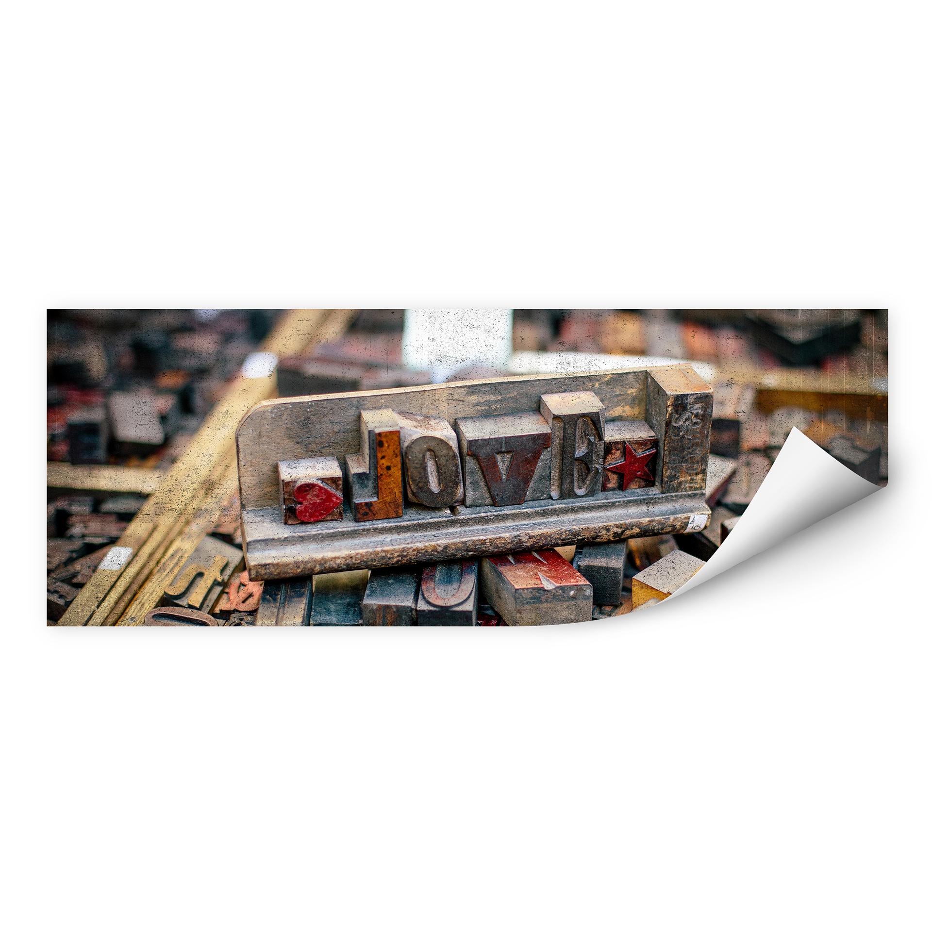 Zelfklevende Poster Love Letters