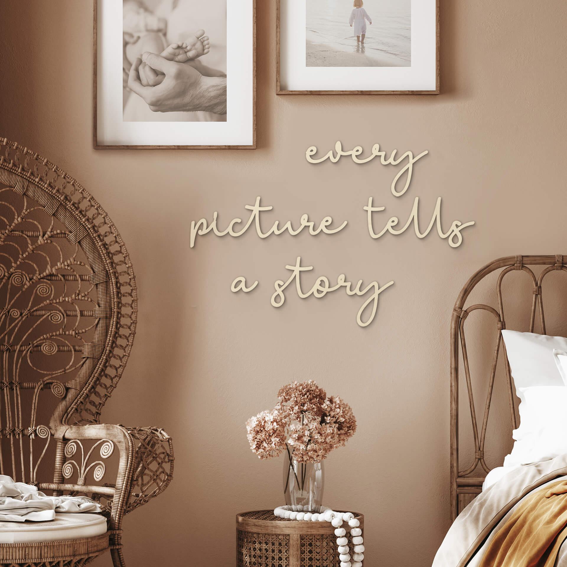 Træbogstaver - Every picture tells a story - Poppel