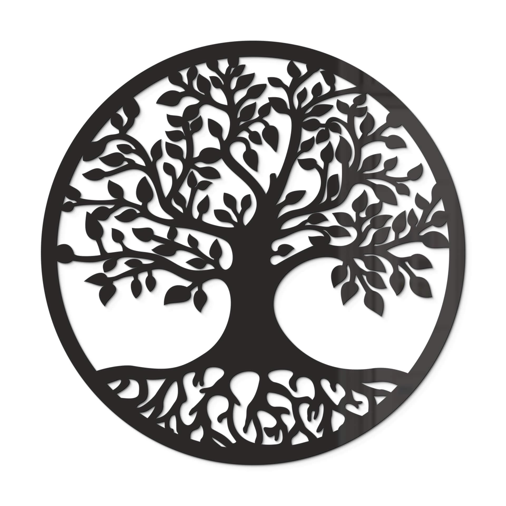Decoro in acrilico - Albero con radici